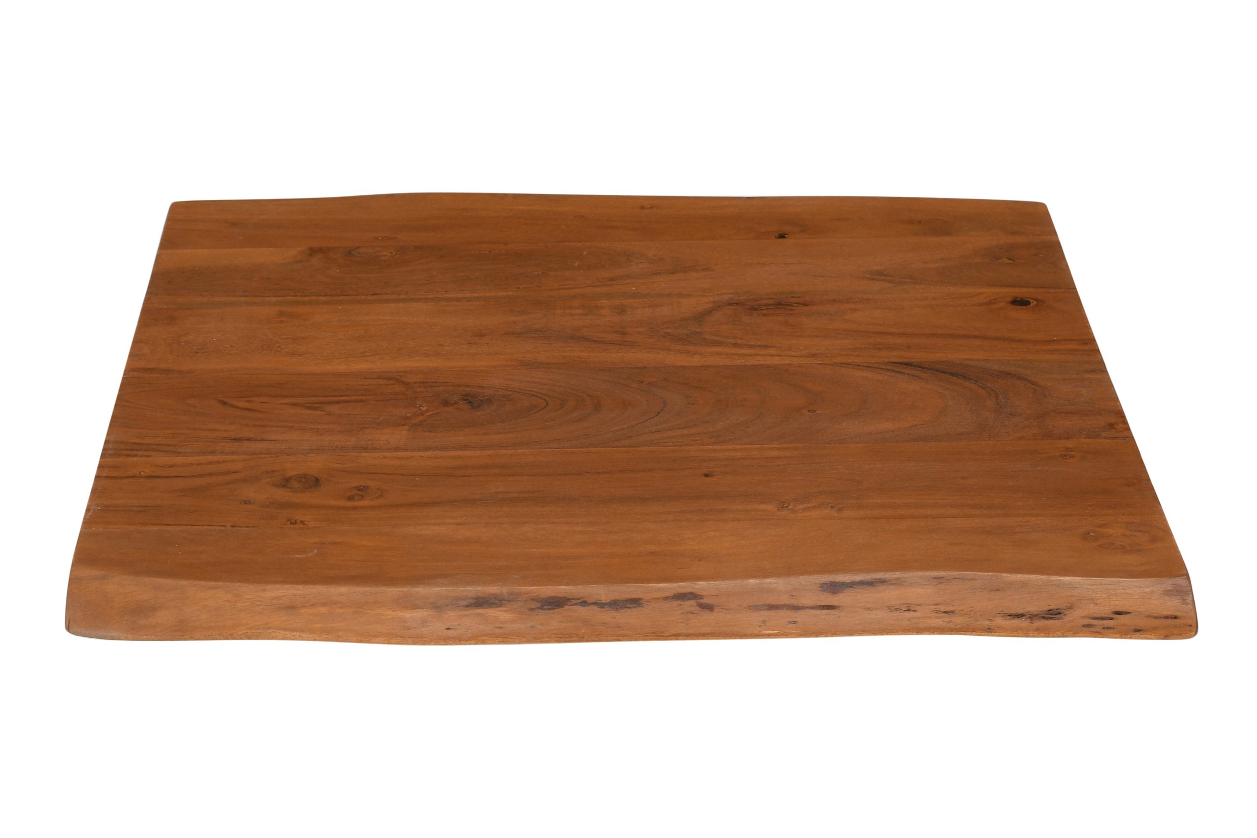 Tischplatte Baumkante Akazie massiv Nussbaum 75 x 75 cm BRASILEIRO – Bild 3