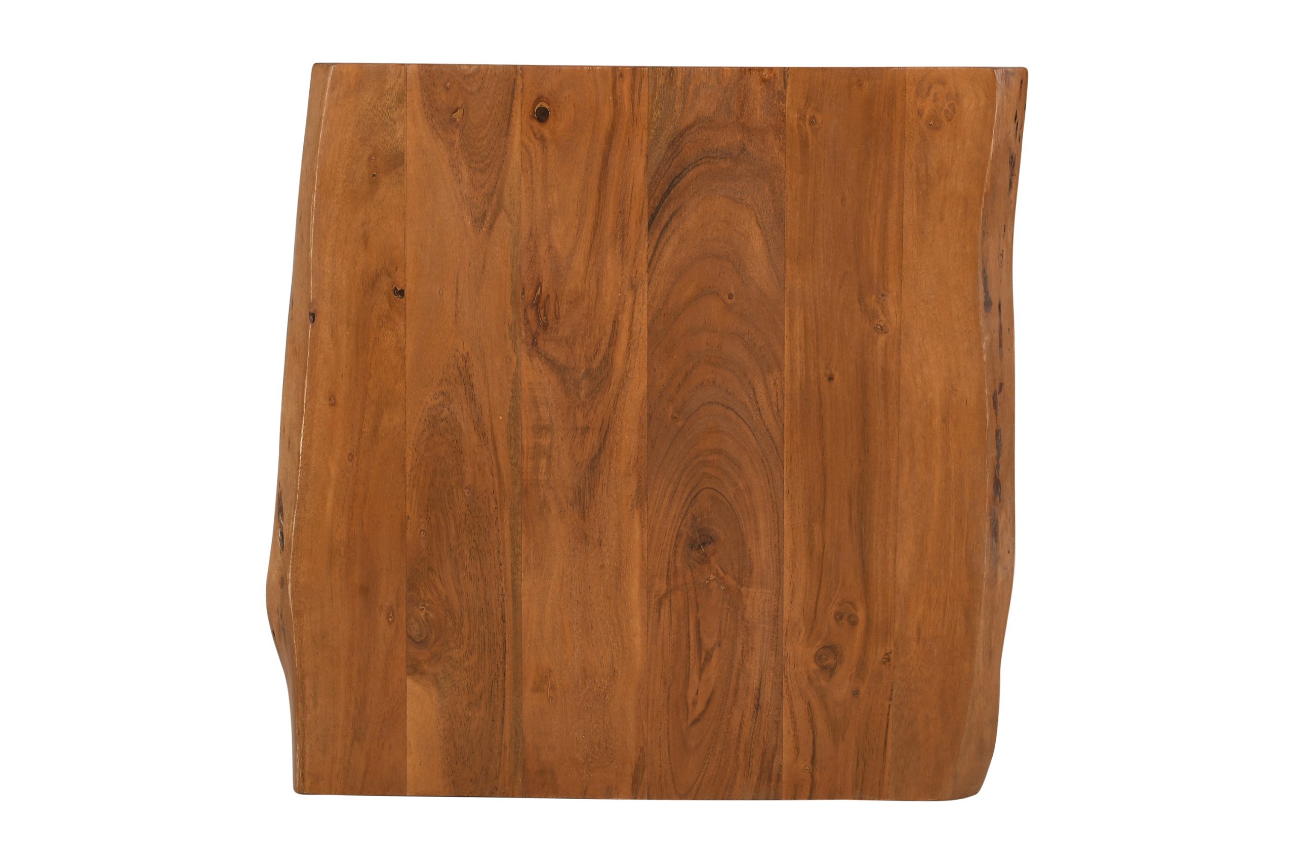 Tischplatte Baumkante Akazie massiv Nussbaum 75 x 75 cm BRASILEIRO – Bild 5