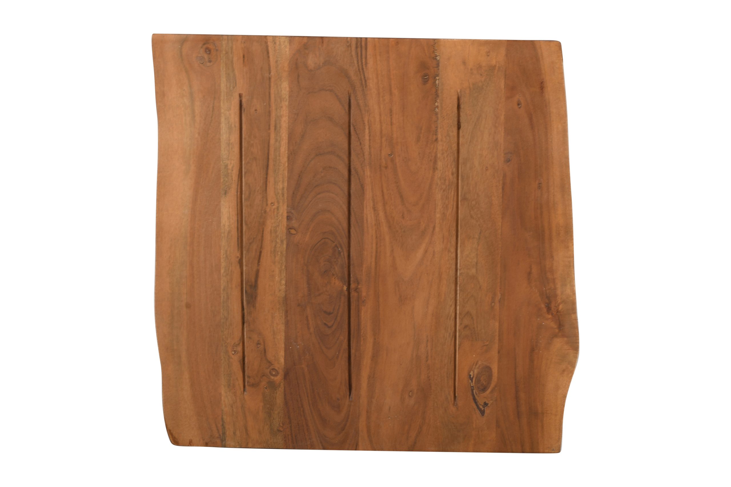 Tischplatte Baumkante Akazie massiv Nussbaum 75 x 75 cm BRASILEIRO – Bild 6