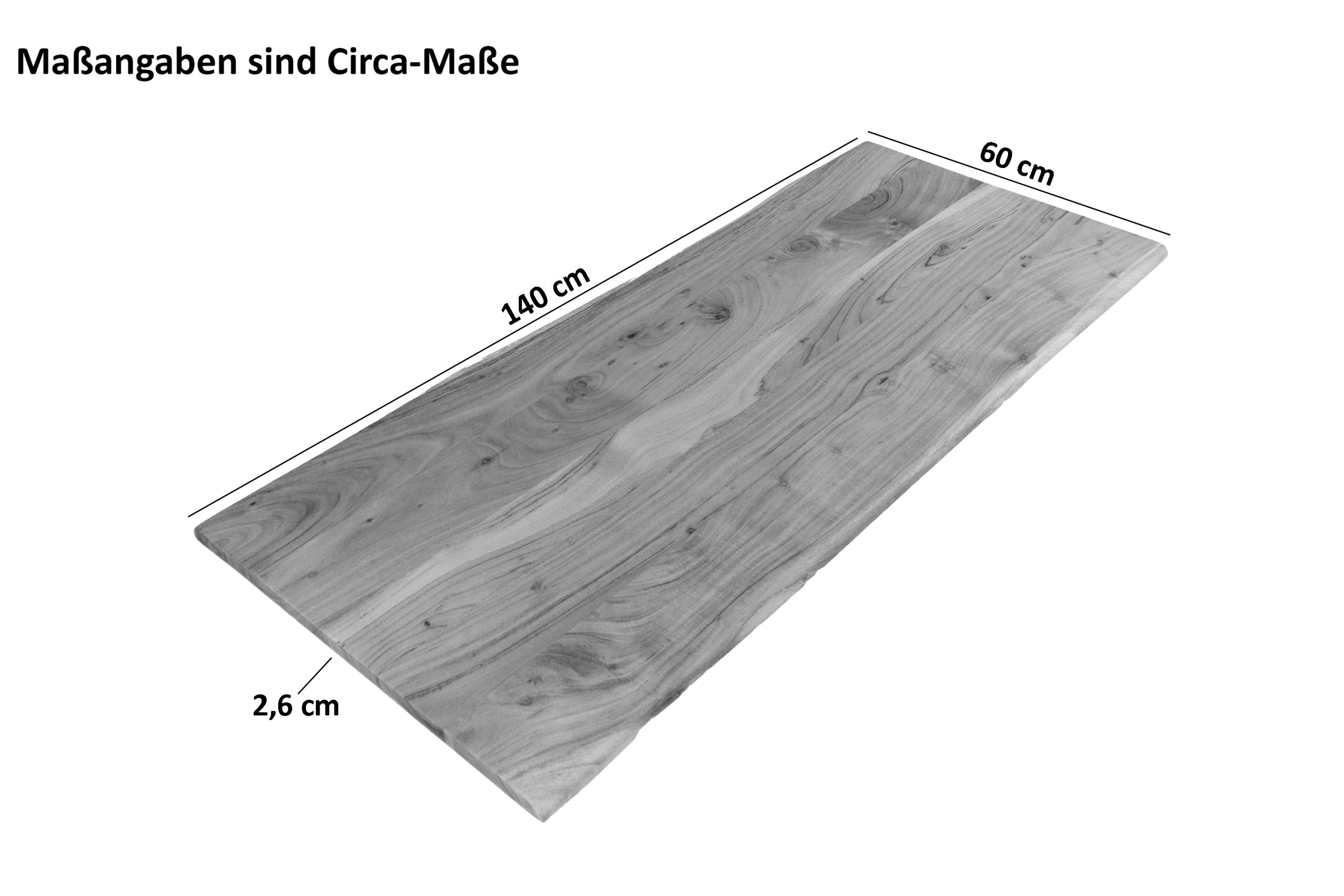 Tischplatte Baumkante Mango 140 x 60 cm CURT – Bild 3