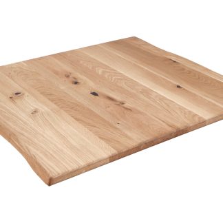 Tischplatte Baumkante Wildeiche 80 x 80 cm SERRA