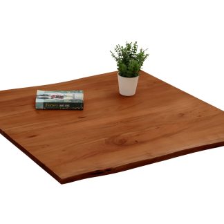 Tischplatte Baumkante Akazie Nussbaum 80 x 80 cm BERN