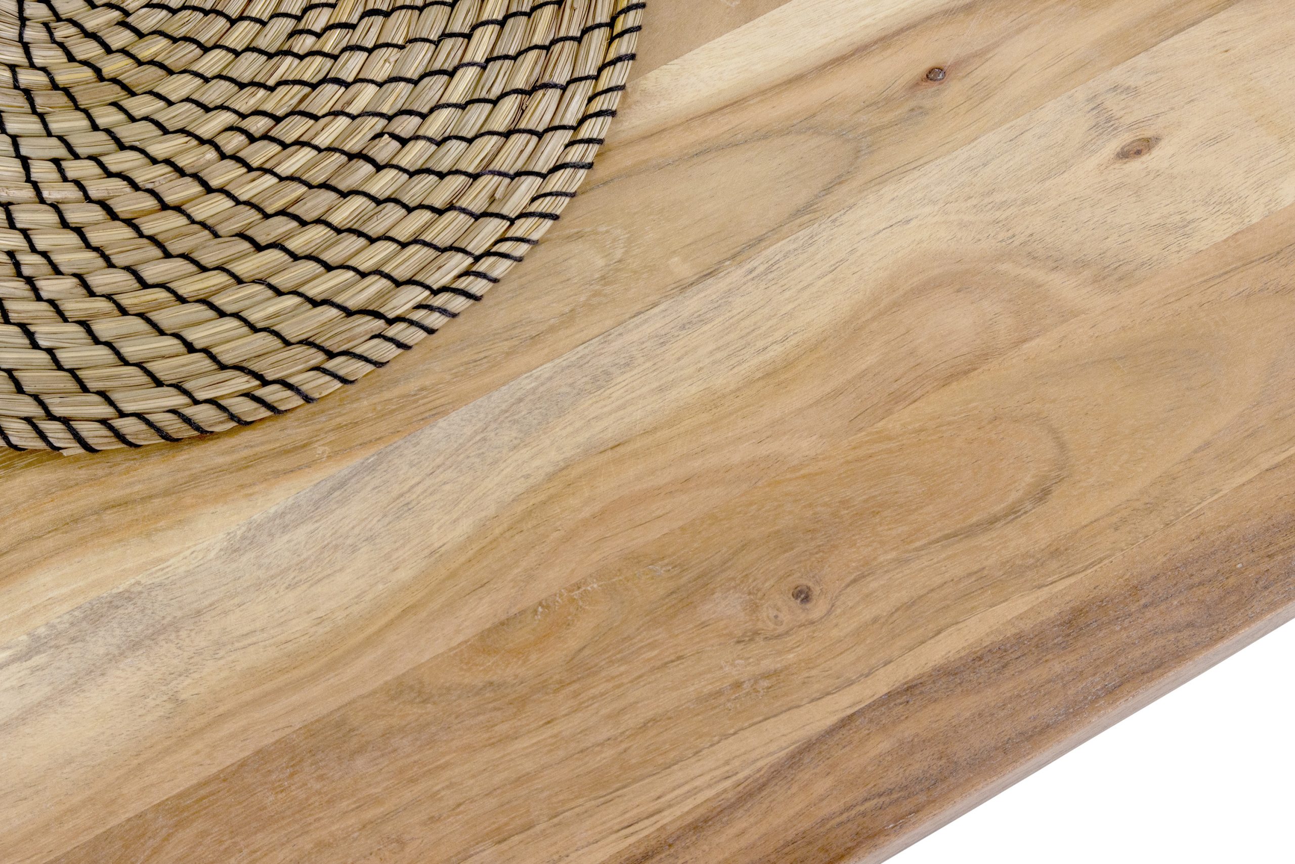 Bistrotisch eckig Runde Kante 70 x 70 cm Akazienholz natur massiv Säulengestell-eckig schwarz EMILE – Bild 6