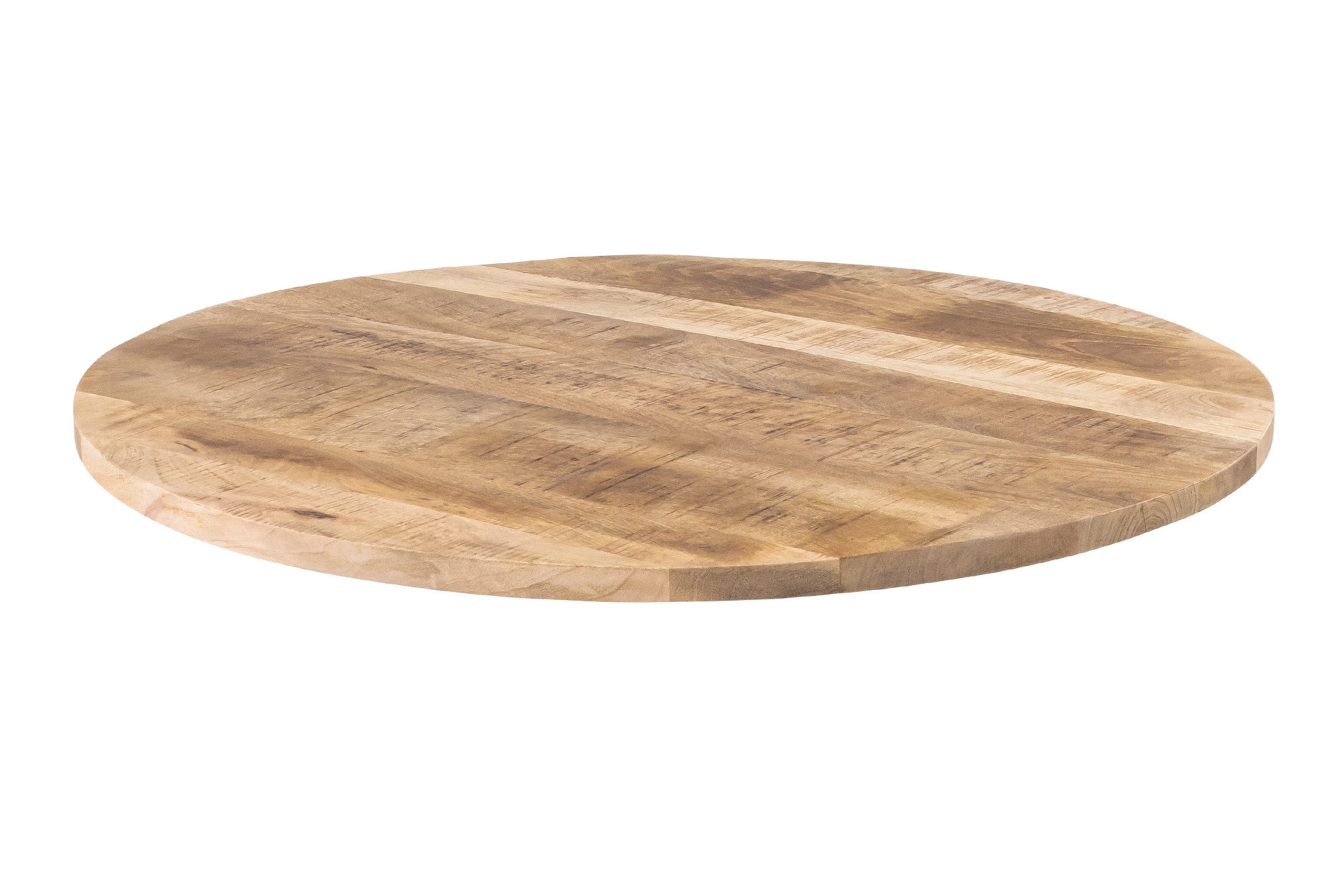 Tischplatte runde Form 90 x 90 cm Mangoholz massiv EMILIO