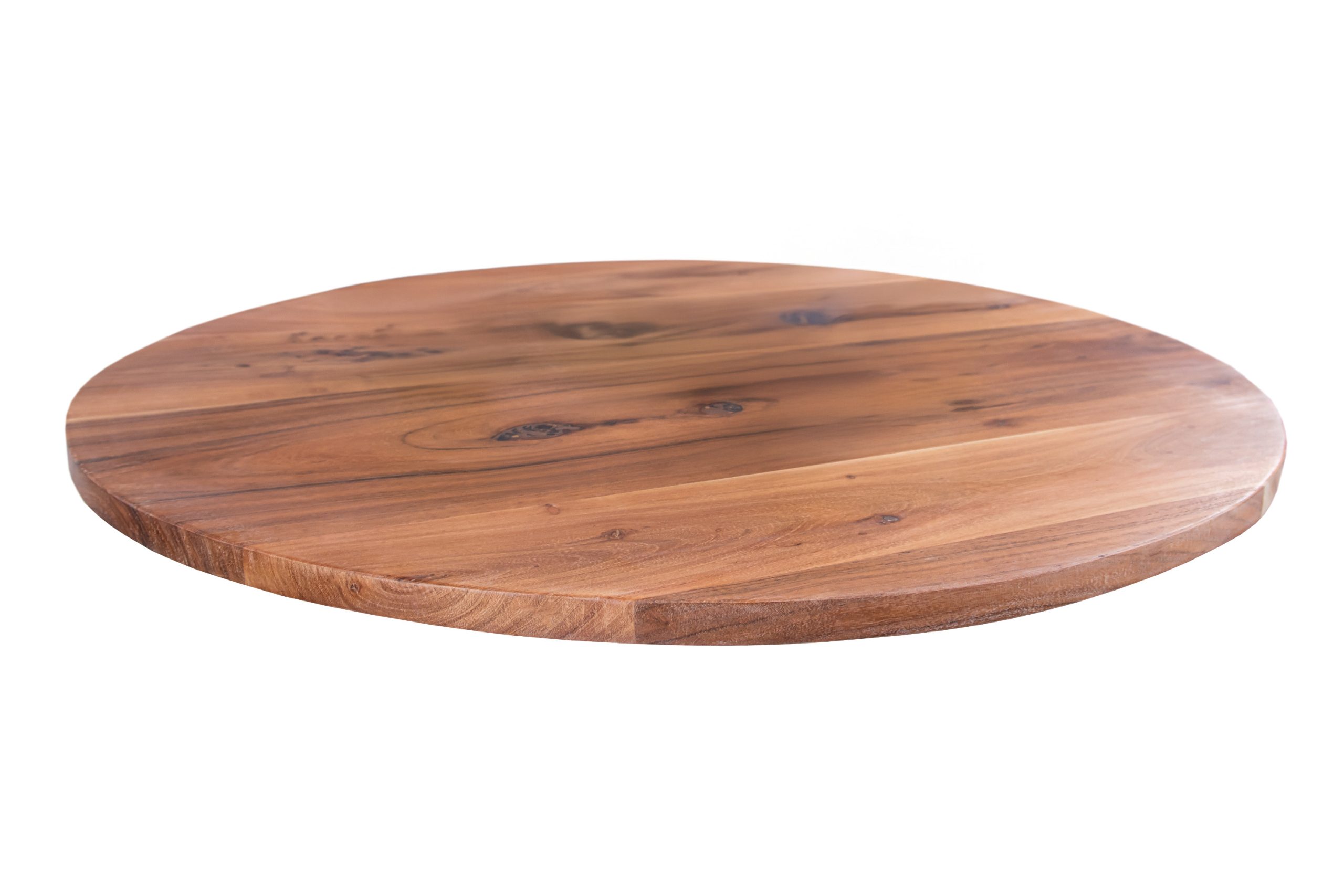 Tischplatte runde Form 70 x 70 cm Akazie natur massiv EMILIO – Bild 4