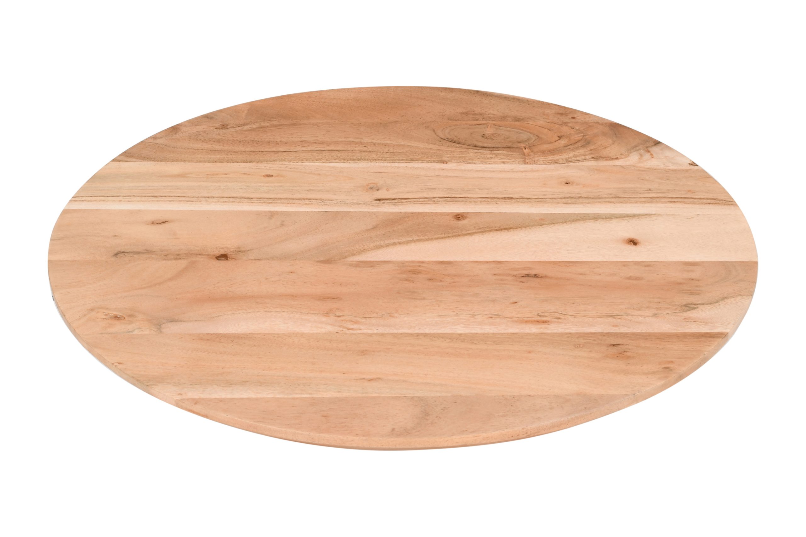 Tischplatte Schweizer Kante Runde Form Akazie massiv Natur 90 x 90 cm BRASILIA – Bild 4