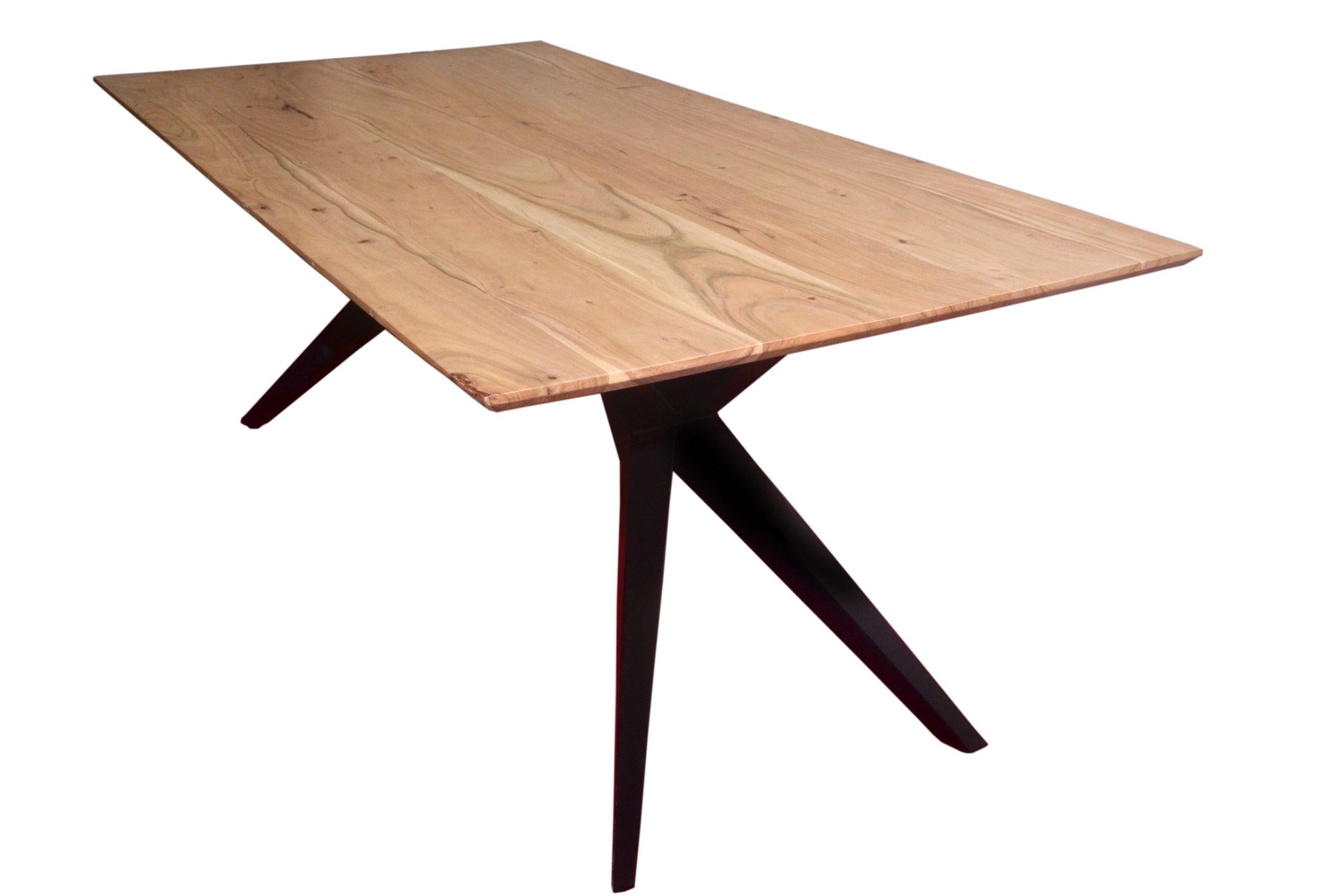 Esstisch Akazienholz massiv Airloft-Gestell schwarz 220 x 100 cm HEIDI – Bild 2