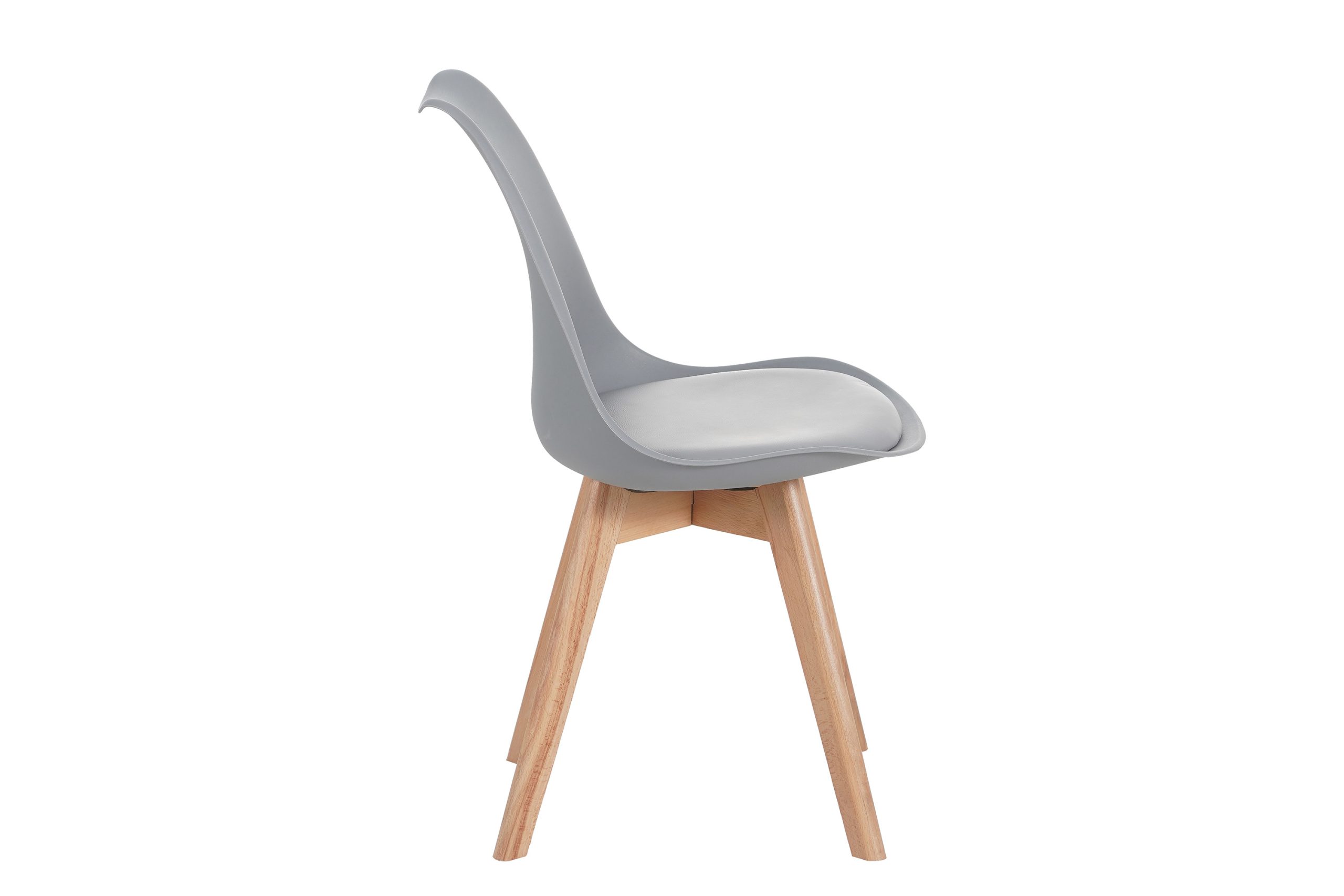 Essgruppe 7tlg. 160 x 85 cm Holz Wildeiche-Optik 6x Schalenstühle Grau U-Gestell Schwarz JOSY – Bild 7