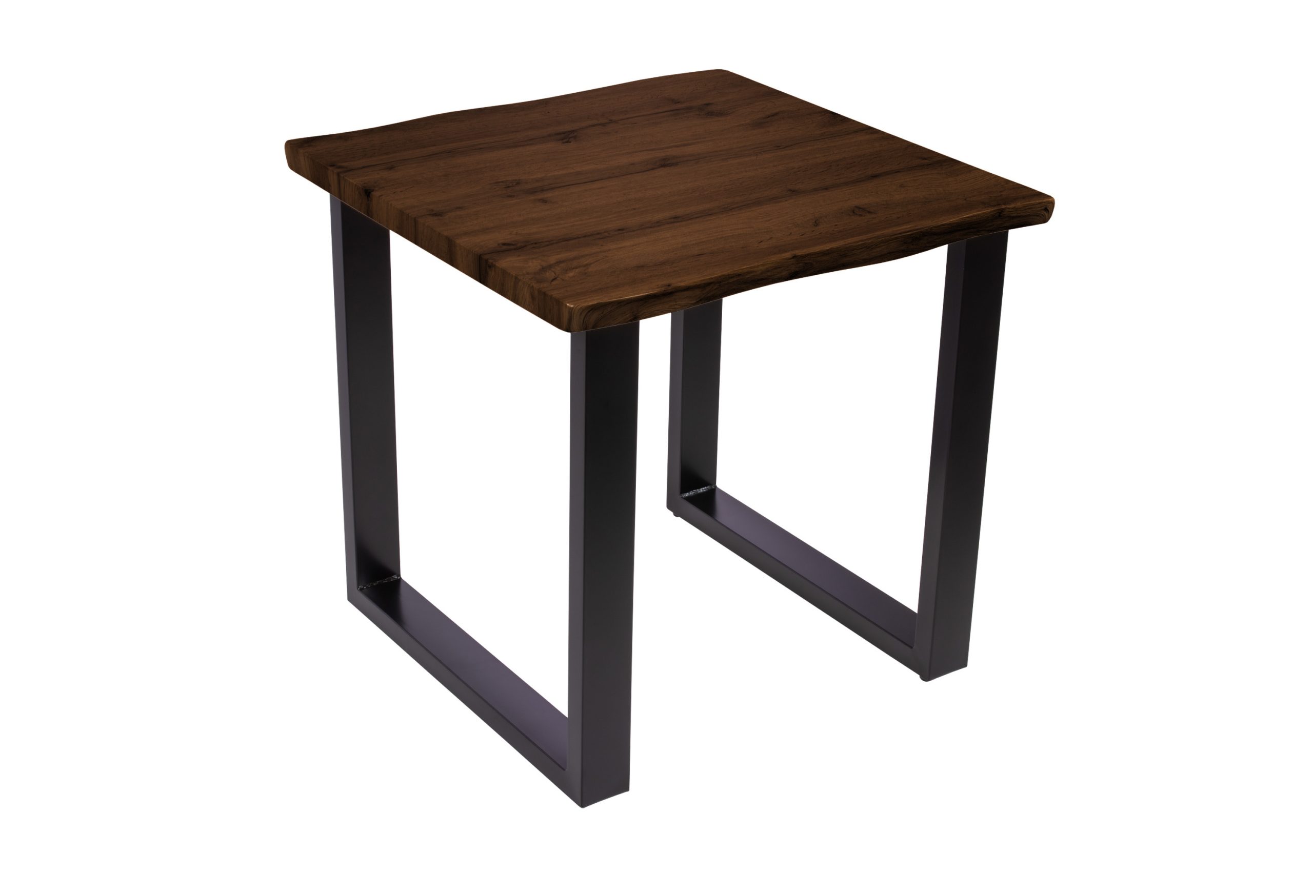 Essgruppe 3tlg. 80 x 80 cm Holz Nussbaum-Optik 2x Schalenstühle Schwarz U-Gestell Schwarz JOSY – Bild 2