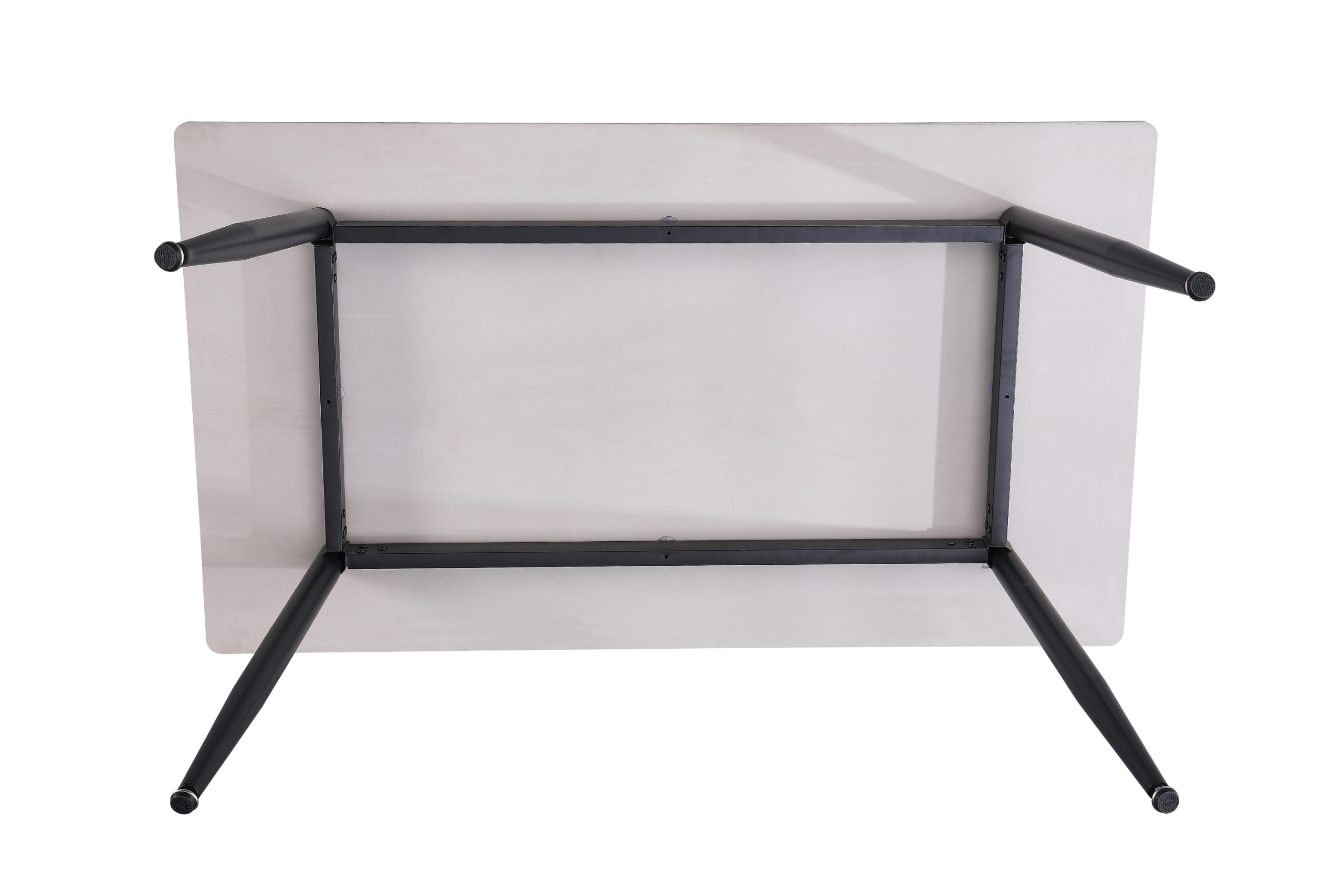 Esstisch 140 x 80 cm weiß matt Keramiktisch 4-Fuß-Gestell schwarz GÖTEBORG – Bild 7