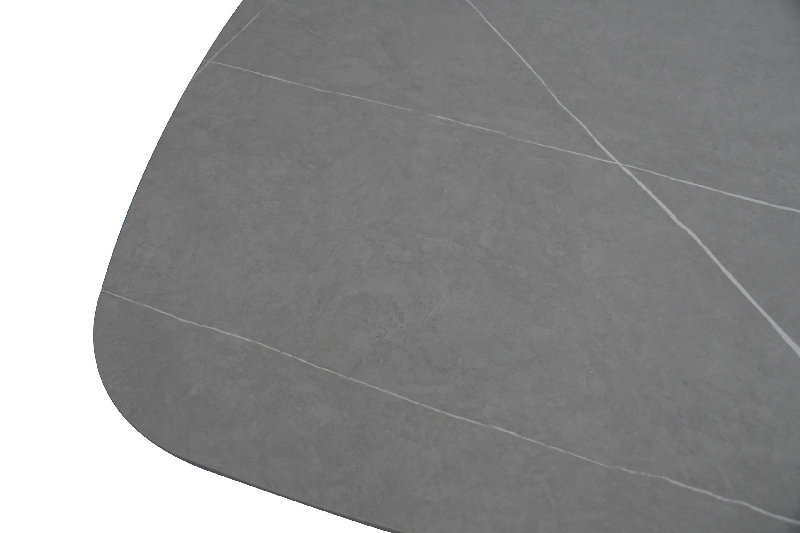 Esstisch 180 (240) x 90 cm grau matt Keramiktisch ausziehbar Mikado Gestell schwarz MELODIE – Bild 5