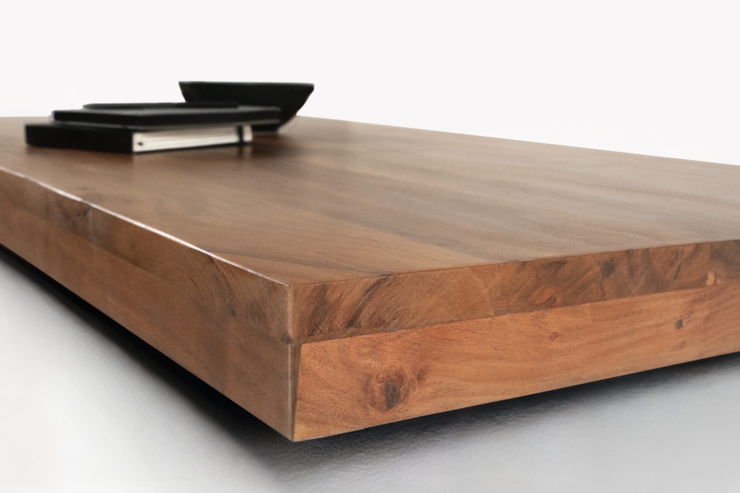 Esstisch 160x85cm Akazienholz nussbaumfarben gerade Kante Spider-Gestell schwarz RIO – Bild 5