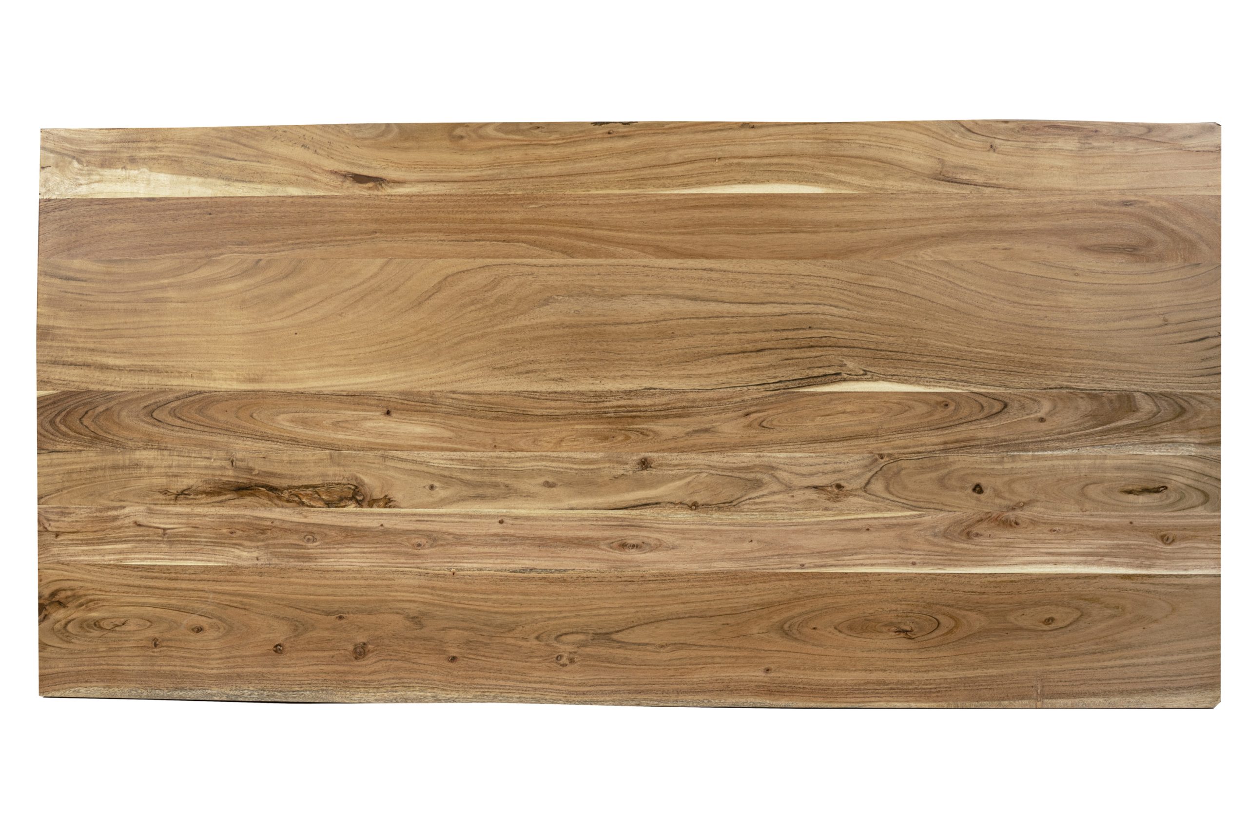 Esstisch 260x100cm Akazienholz naturfarben gerade Kante U-Gestell schwarz RIO – Bild 7