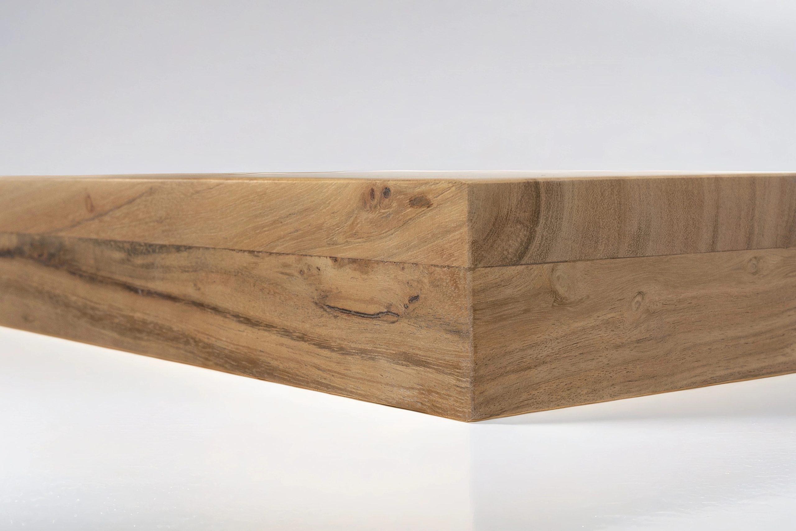 Esstisch 90x90cm Akazienholz naturfarben gerade Kante U-Gestell schwarz RIO – Bild 5