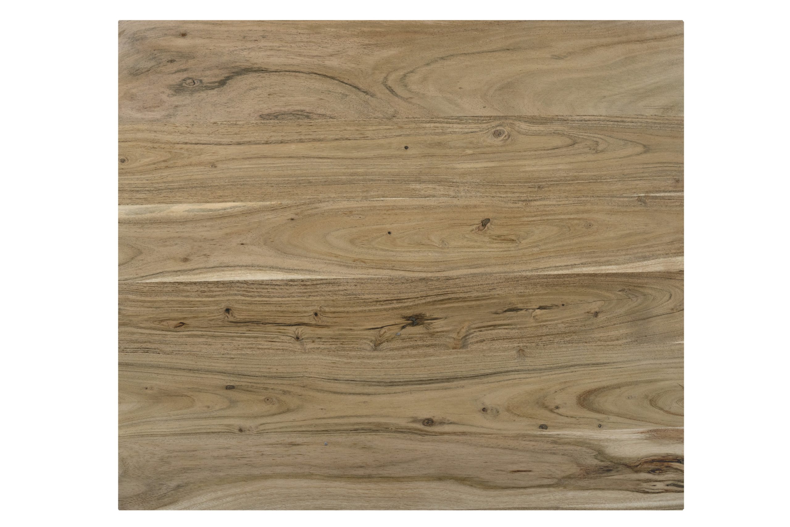 Esstisch 90x90cm Akazienholz naturfarben gerade Kante U-Gestell schwarz RIO – Bild 7