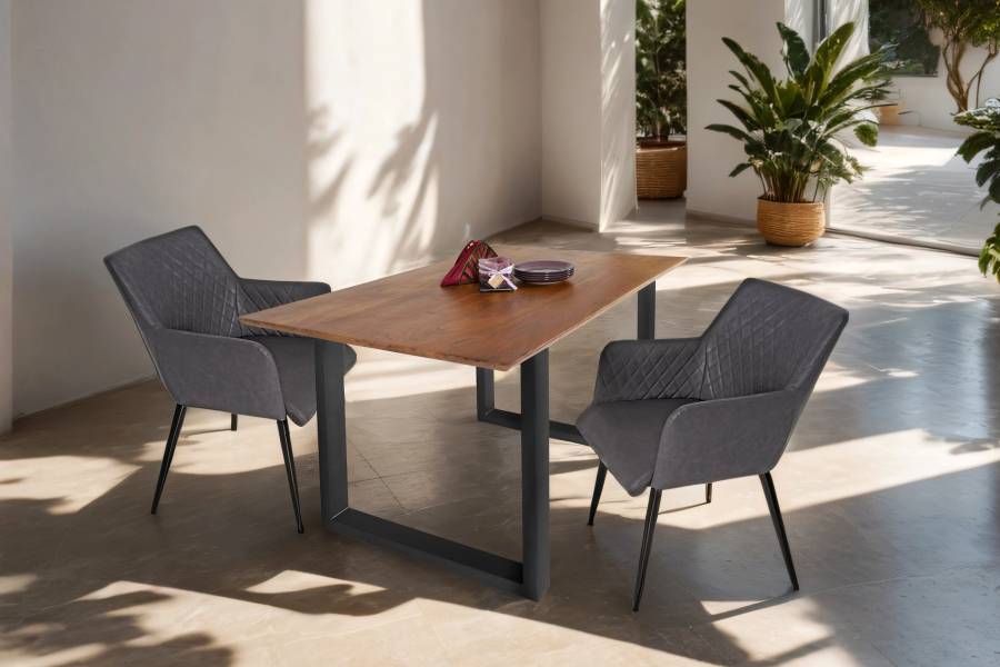 SAM_NEU-Esszimmer-Esszimmertische-Schweizer_Kante-U_Gestell-Atlanta-nussbaumfarben-schwarz-120-Bk_Schweizer_kante_120_nuss_schwarz_02