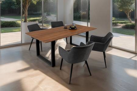 SAM_NEU-Esszimmer-Esszimmertische-Schweizer_Kante-U_Gestell-Atlanta-nussbaumfarben-schwarz-180-Bk_Schweizer_kante_180_nuss_schwarz_02