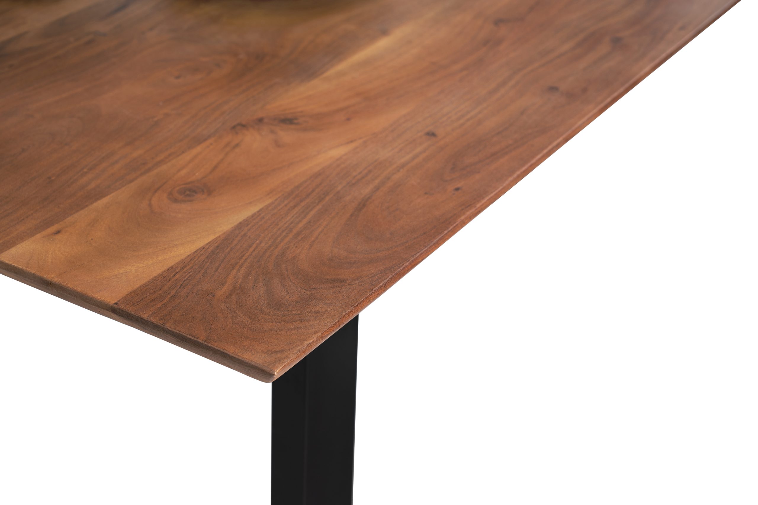 Esstisch 180x90cm Akazie massiv nussbaum Schweizer Kante U-Gestell ATLANTA – Bild 5