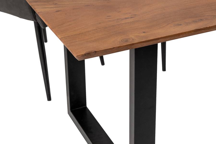 SAM_NEU-Esszimmer-Esszimmertische-Schweizer_Kante-U_Gestell-Atlanta-nussbaumfarben-schwarz-220-Bk_Schweizer_kante_220_nuss_schwarz_05