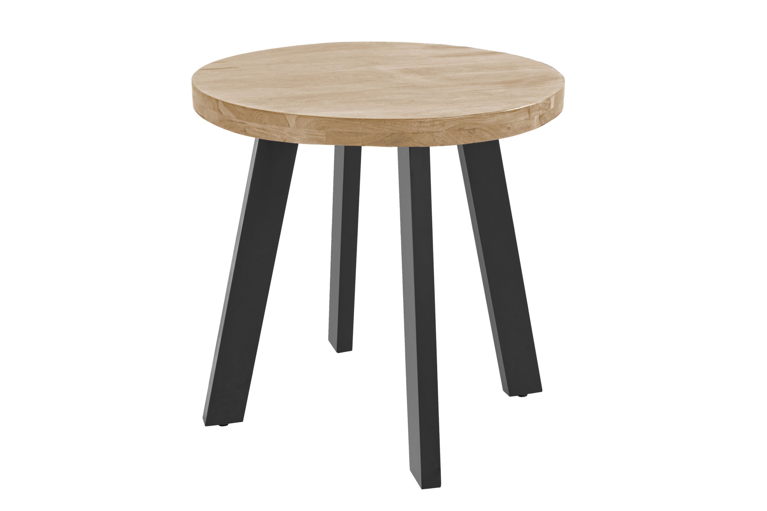 Esstisch rund Akazienholz natur massiv 90 cm schwarz SOPHIA – Bild 2