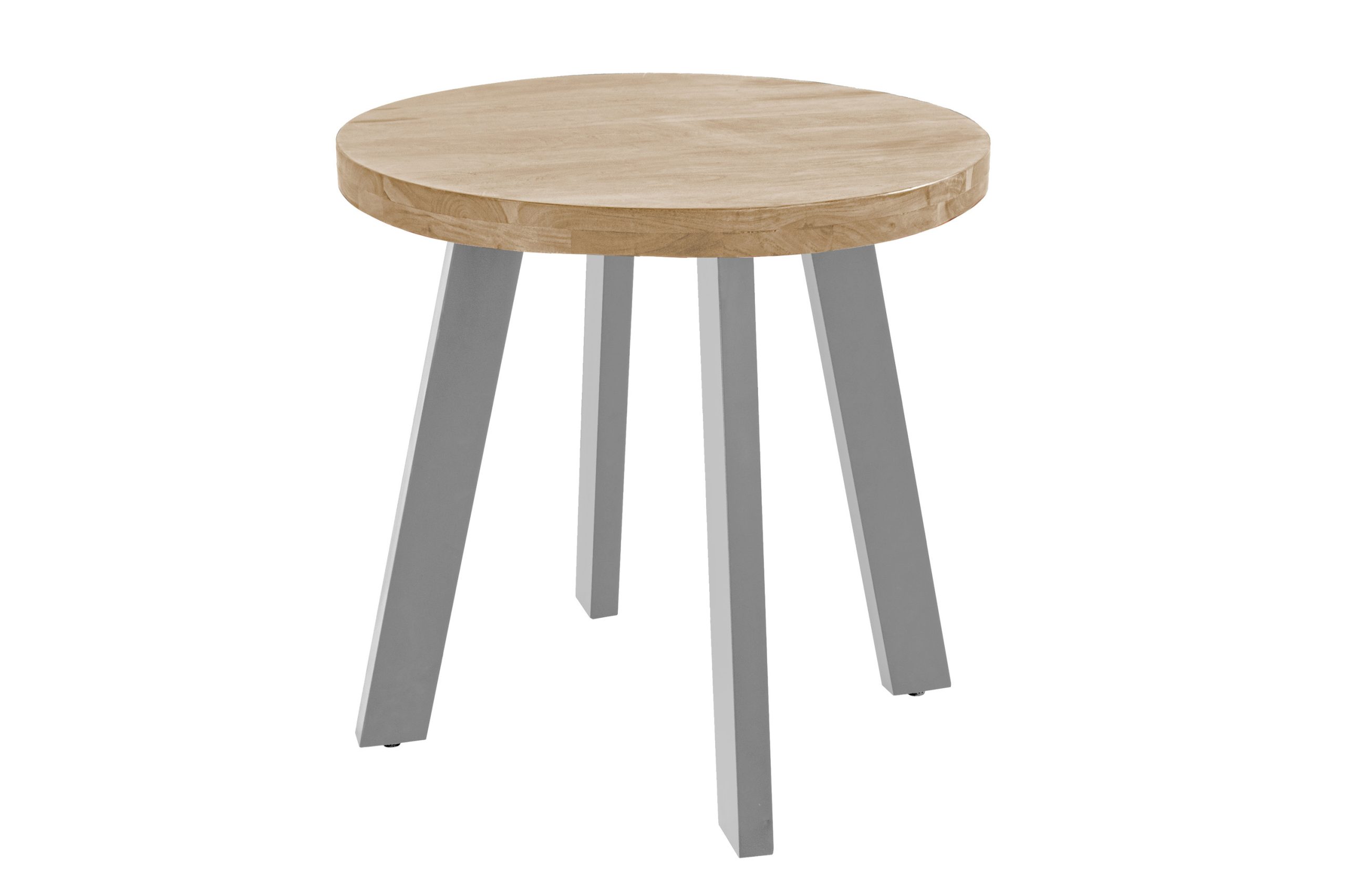 Esstisch rund Akazienholz natur massiv 100 cm silber SOPHIA – Bild 2