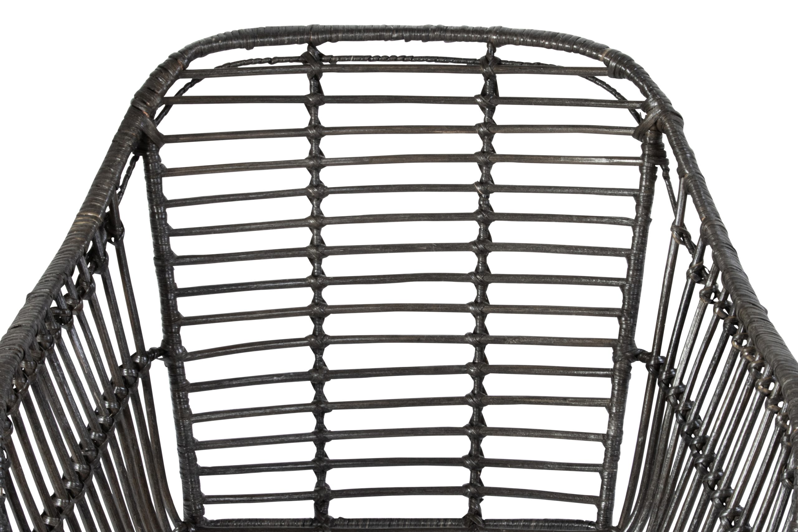 Esszimmerstuhl inkl. Sitzkissen Rattanstuhl anthrazit Metallfüße ANTALYA – Bild 6