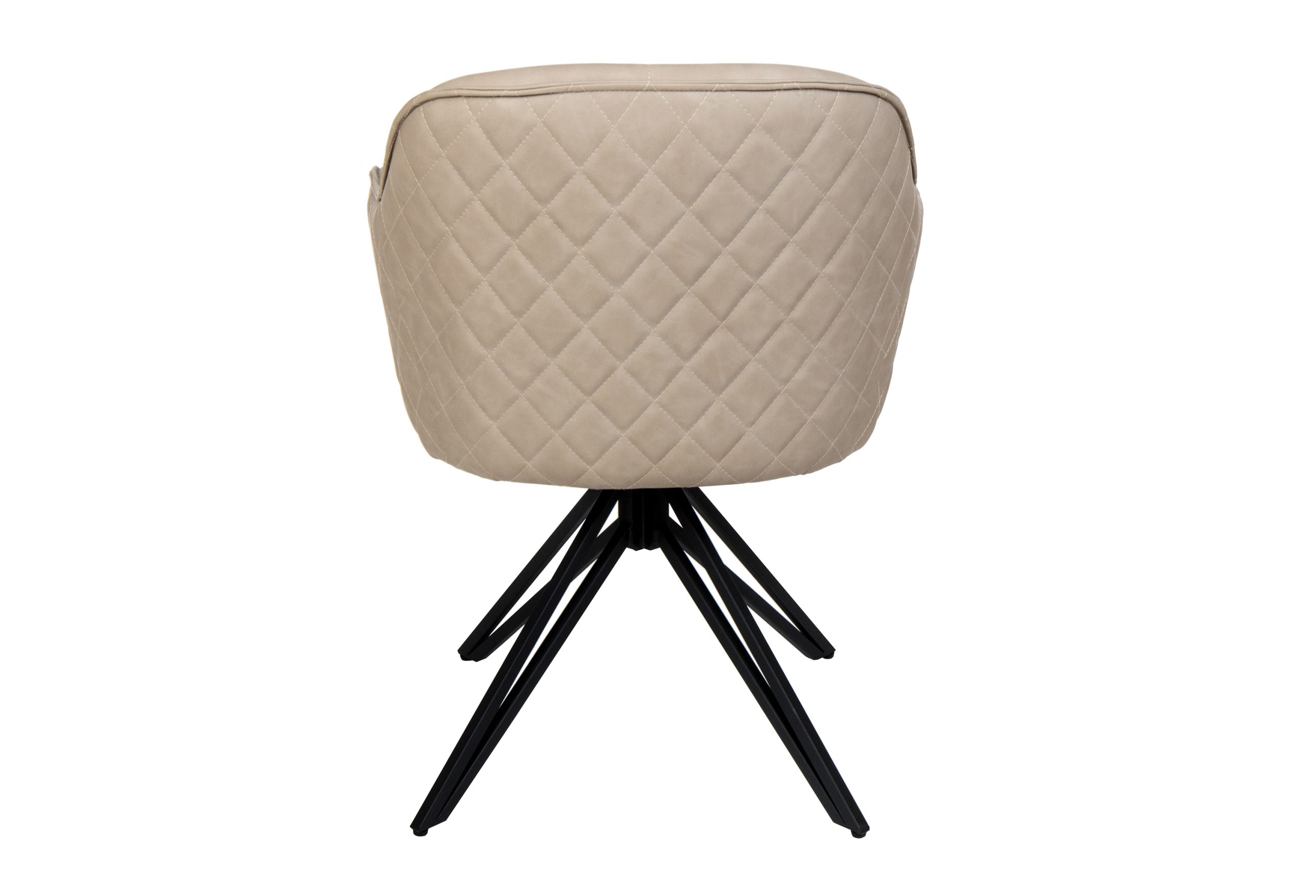 Drehstuhl 180 Grad drehbar Armlehnstuhl taupe Metallgestell schwarz ELBE – Bild 9