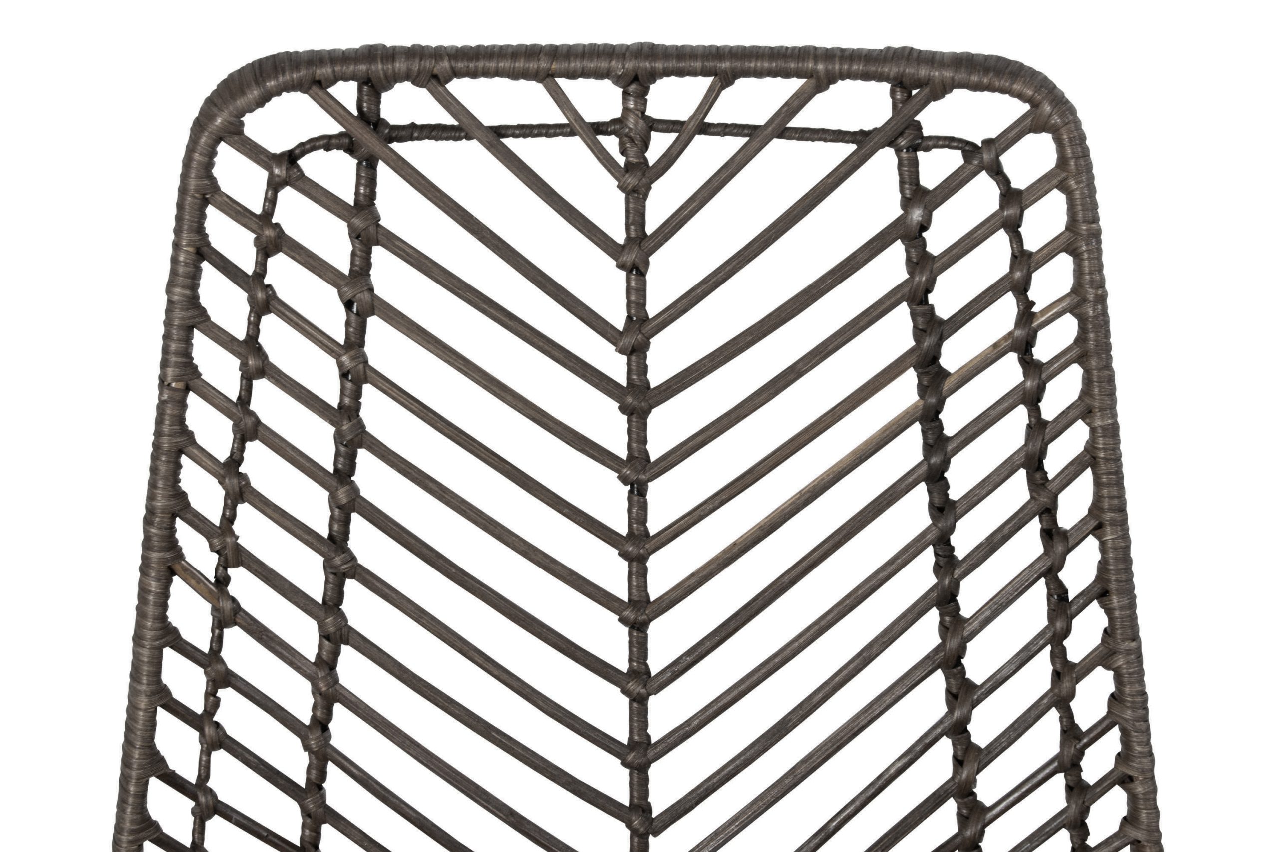 B-Ware 4er Set Esszimmerstuhl inkl. Sitzkissen Rattanstuhl anthrazit Metallfüße KAIRO – Bild 6