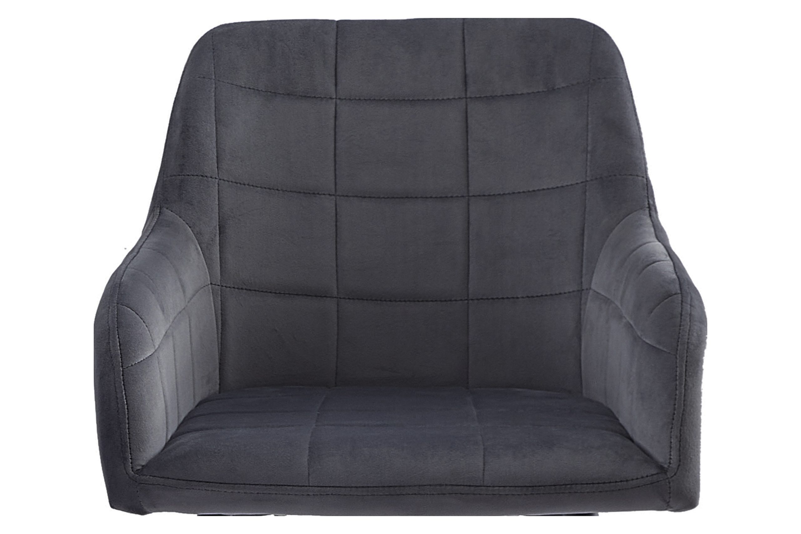 Esszimmer Armlehnstuhl Samt anthrazit schwarz Metallbeine LARS – Bild 6