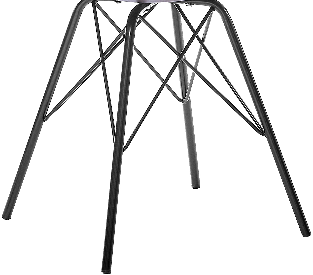 Esszimmerstuhl Schalenstuhl taupe Metallfüße schwarz LEKUES – Bild 7