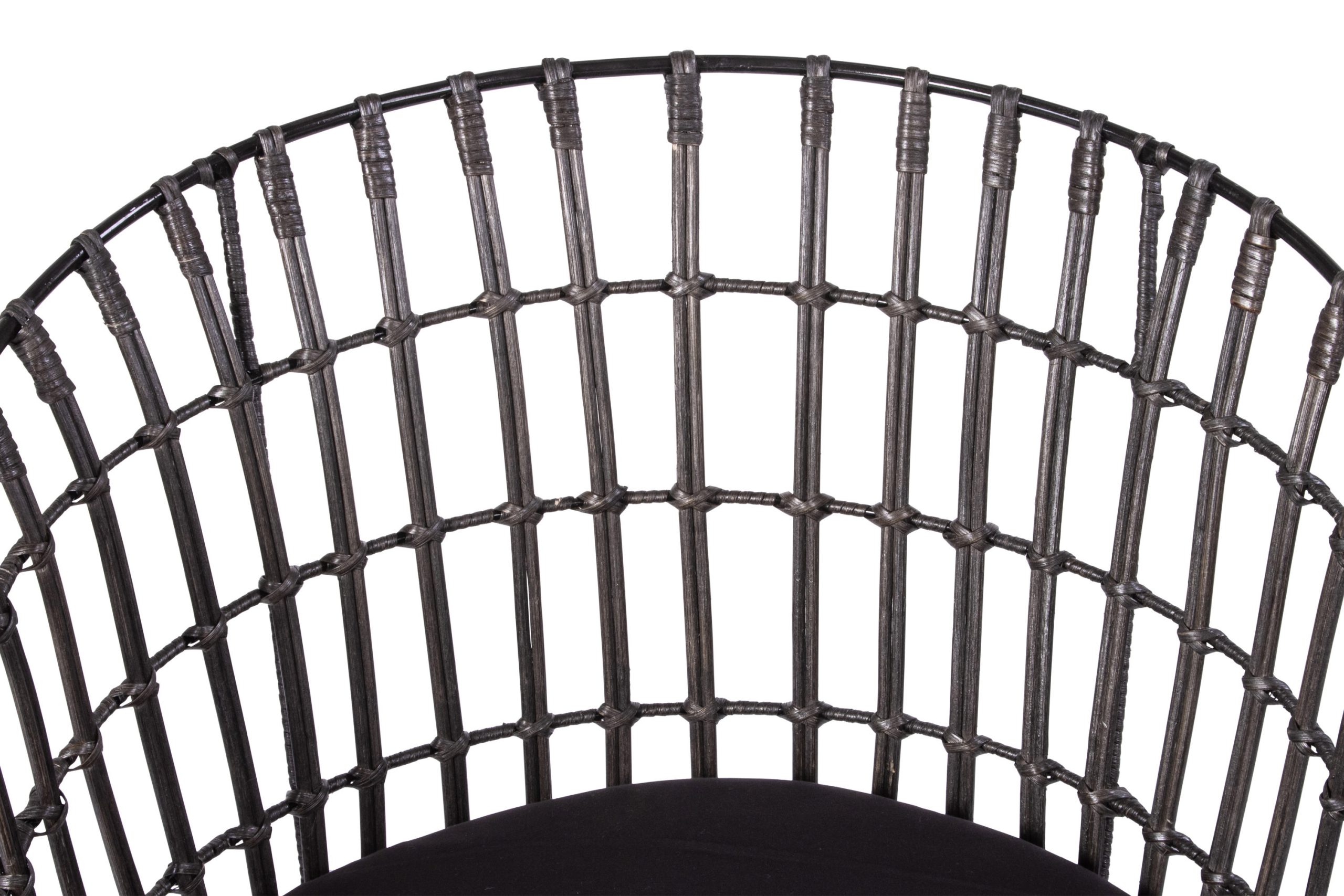 B-Ware 4er Set Esszimmerstuhl inkl. Sitzkissen Rattanstuhl anthrazit Metallfüße LIMA – Bild 6