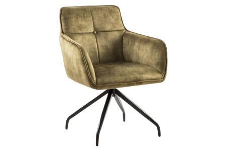 Esszimmerstuhl Malaga Stoffbezug in Olivgrün MALAGA