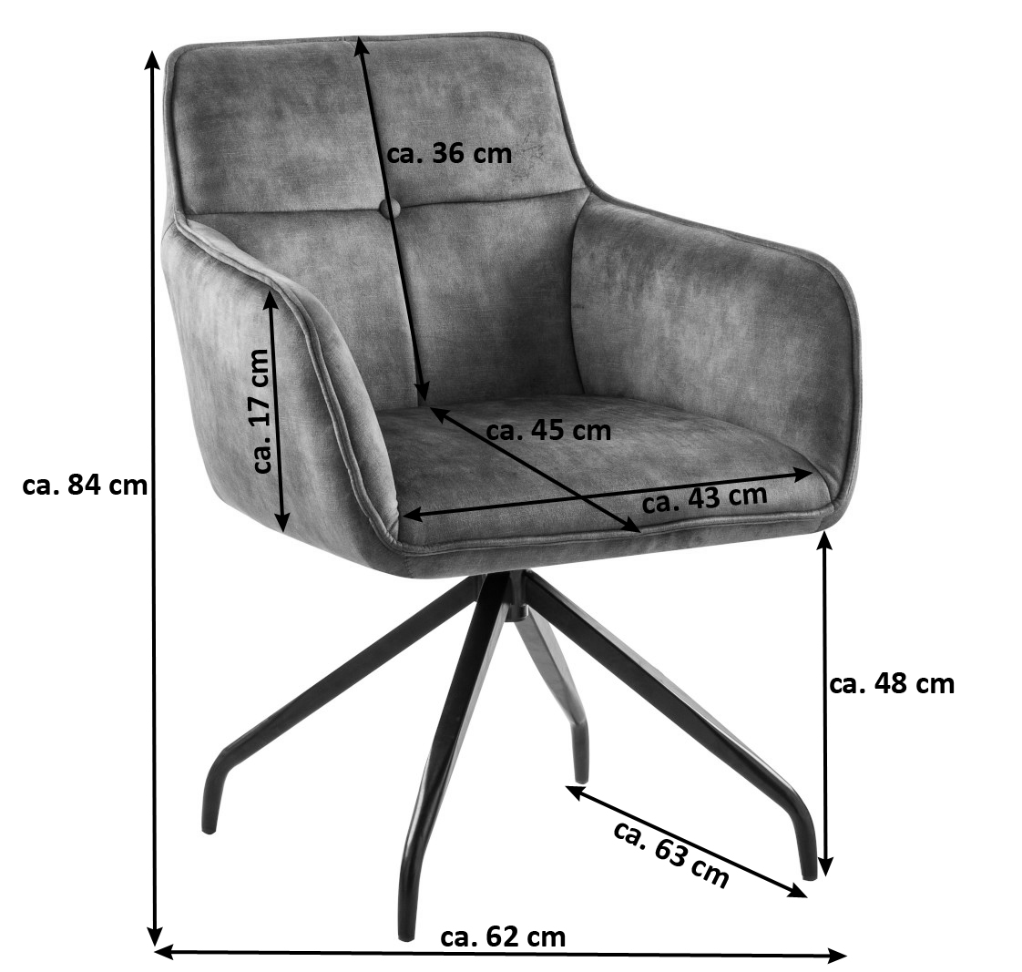Esszimmerstuhl Malaga Stoffbezug in Olivgrün MALAGA – Bild 3