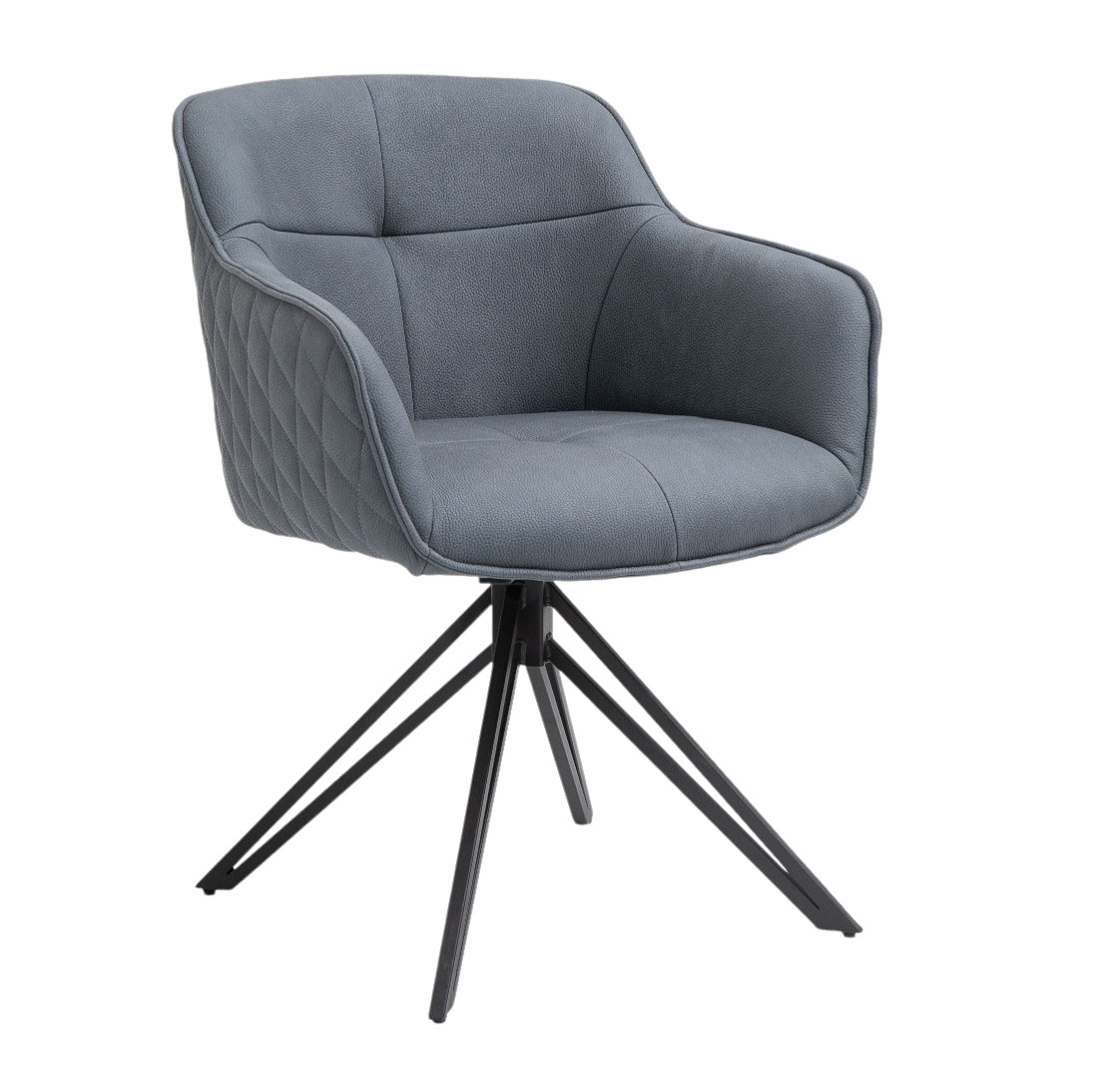 Drehstuhl 180 Grad drehbar Stoffbezug in Ocean WATSON