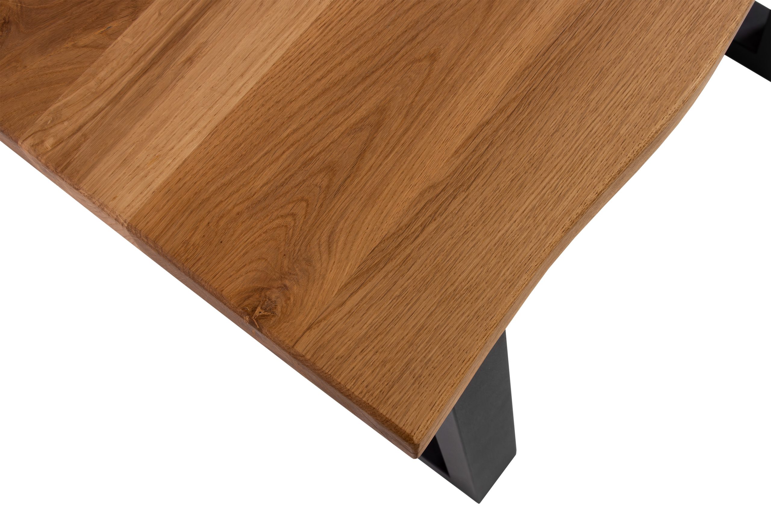 Konsolentisch 100 x 40 cm Wildeiche Trapez Metallgestell Flurtisch Ablage Gerda – Bild 6