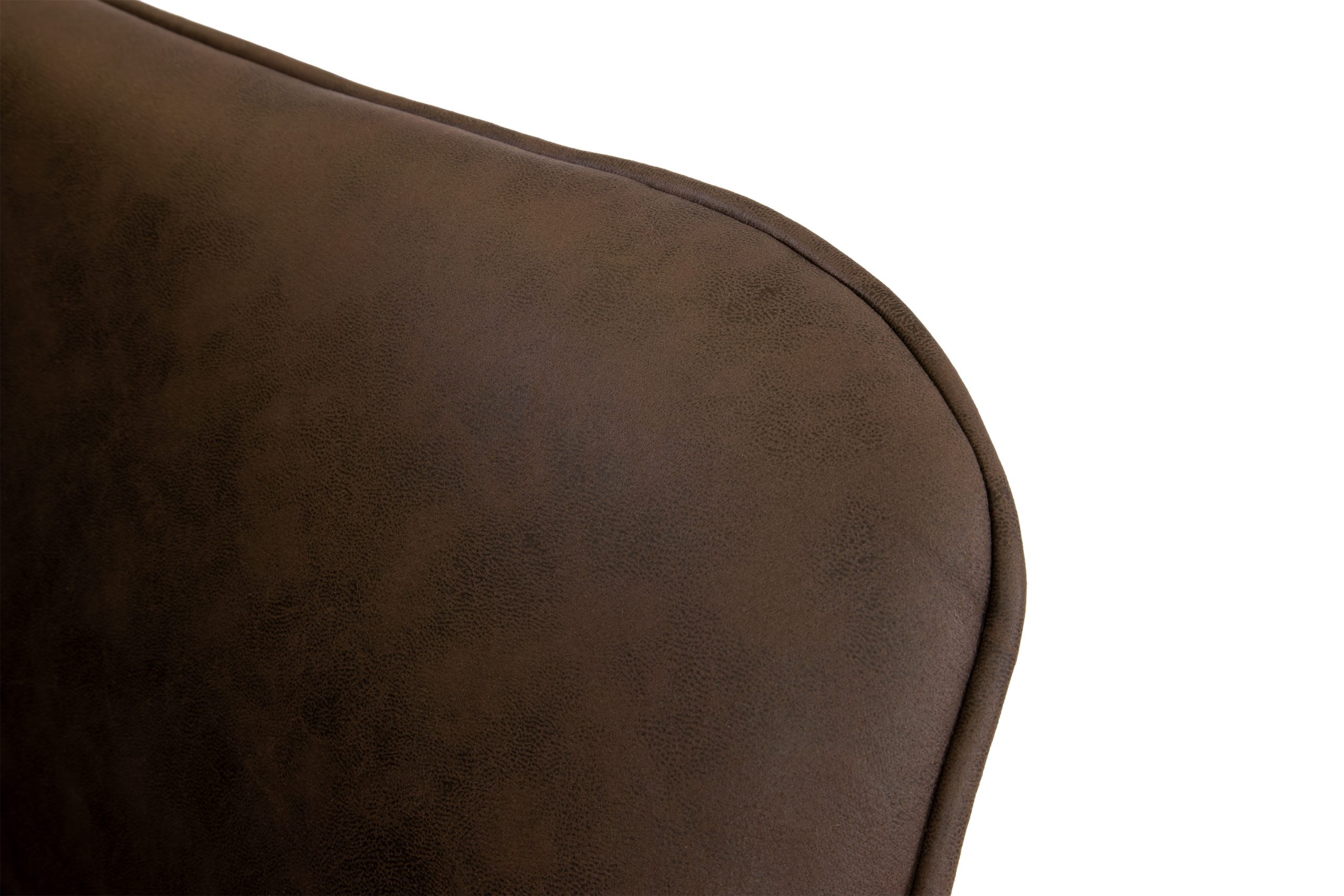 Esszimmer Armlehnstuhl Wildleder-Optik Metallbeine schwarz KIRIN – Bild 7