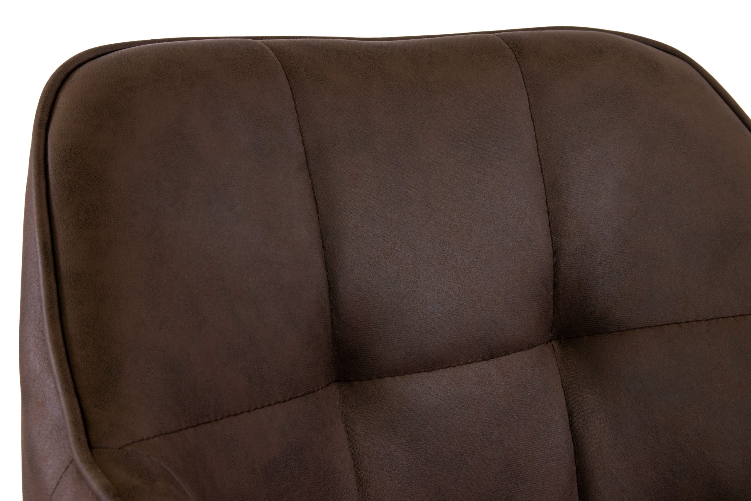 Esszimmer Armlehnstuhl Wildleder-Optik Metallbeine schwarz KIRIN – Bild 8