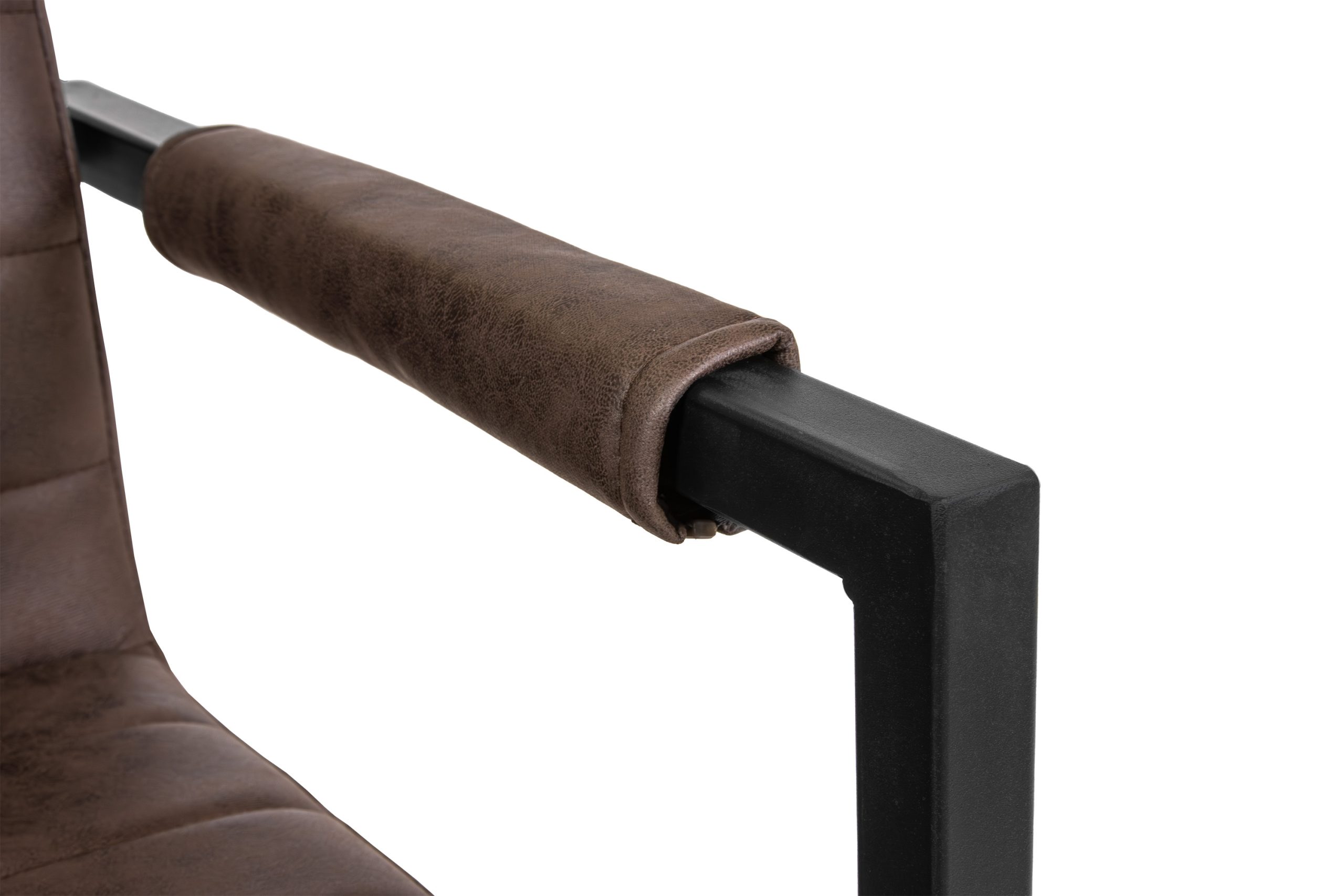 Esszimmerstuhl Freischwinger Wildlederoptik Antik PARZIVO – Bild 8