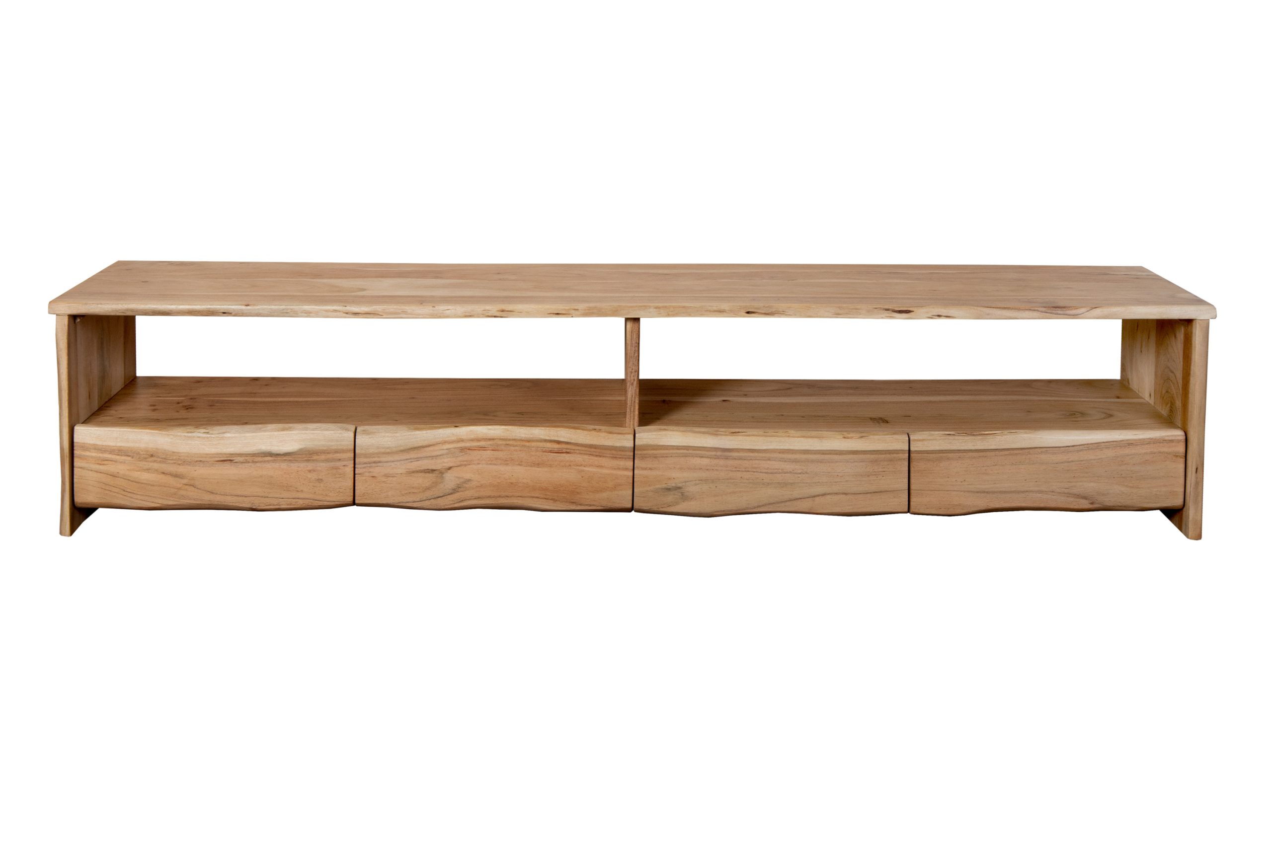 Lowboard Akazienholz massiv natur TV-Board 230 x 45 x 50 cm DAHLIA III – Bild 5