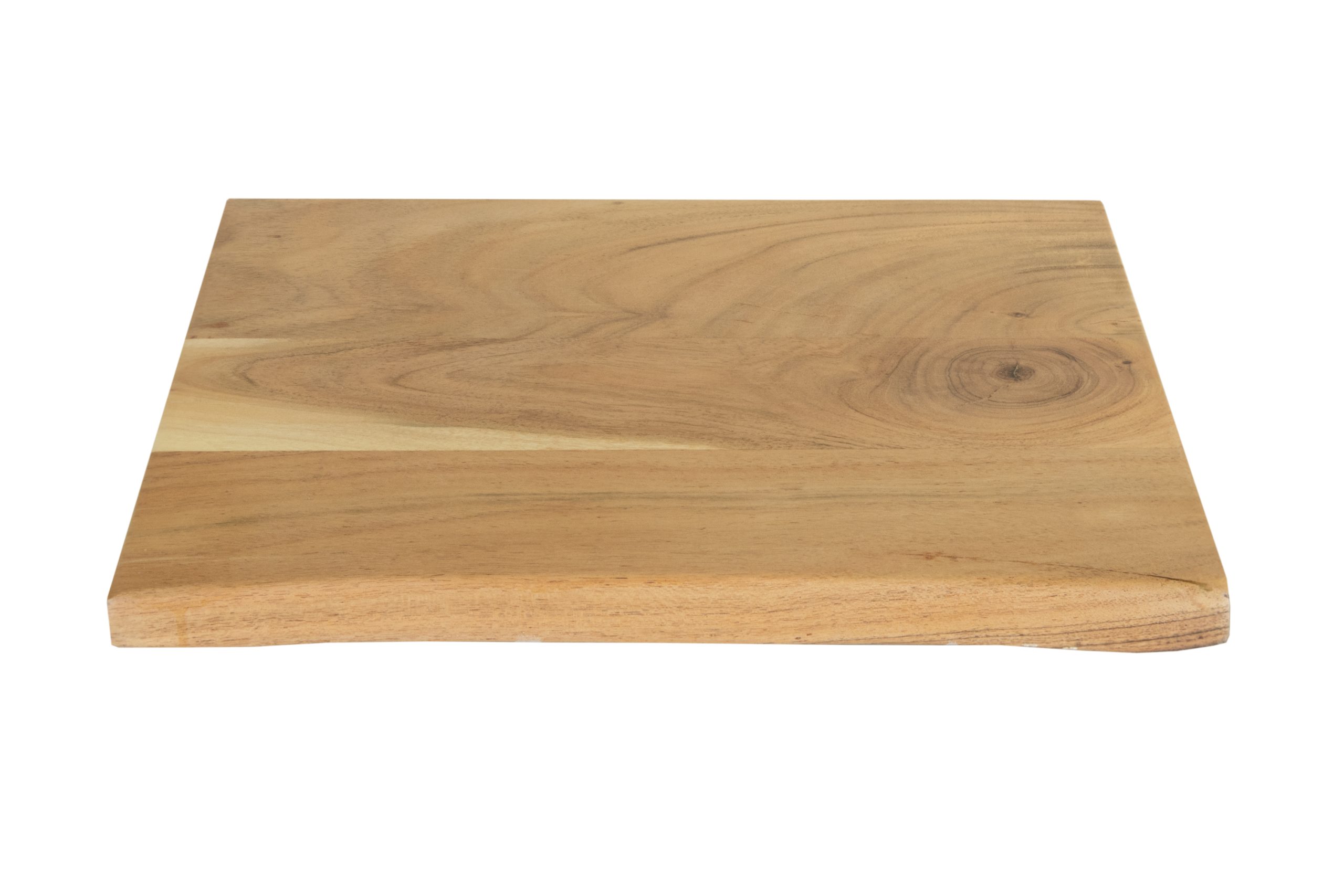 Holzplatte Akazienholz natur massiv 40x30 cm Holzbrett einseitige Baumkante ARYA – Bild 5
