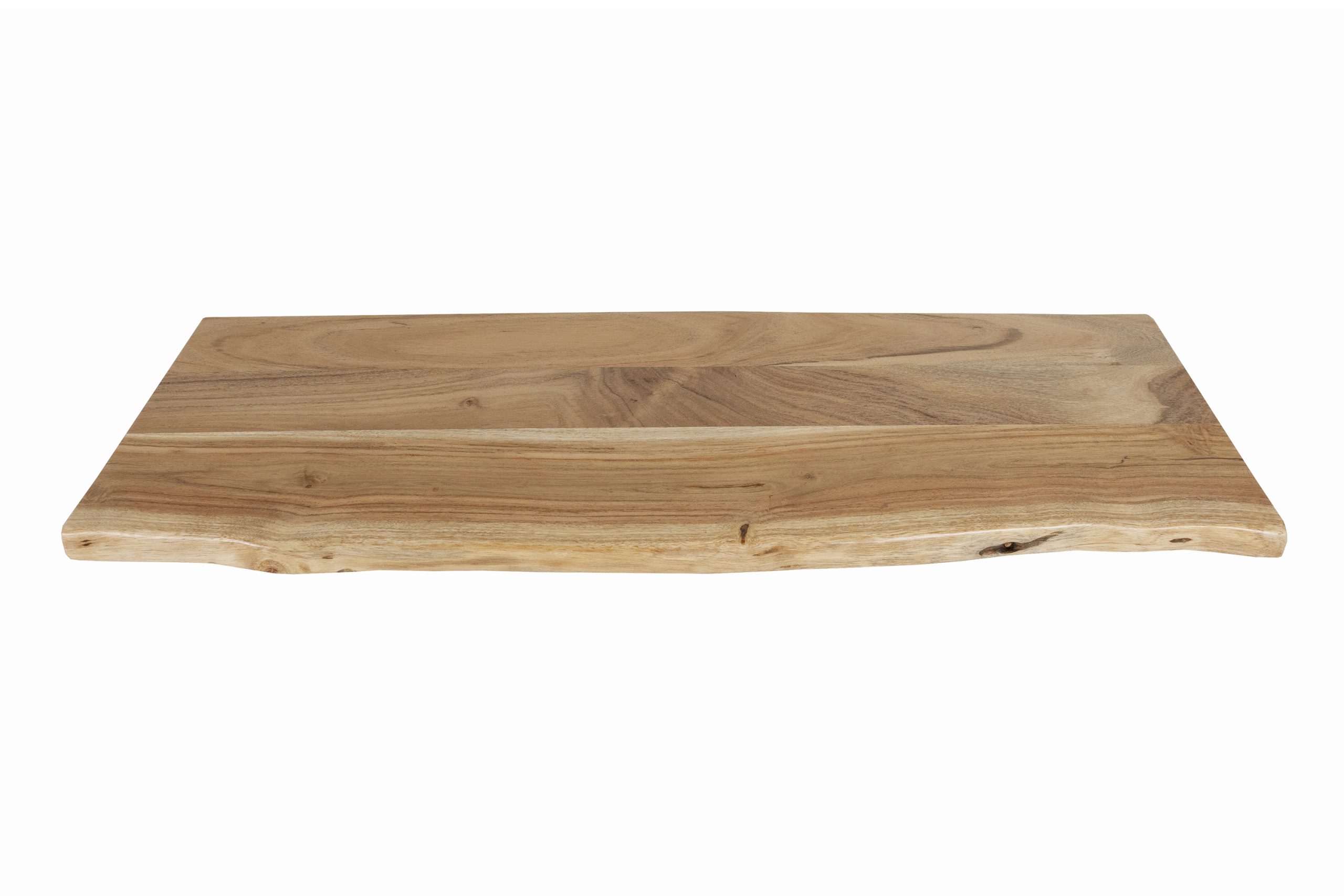 Holzplatte Akazienholz natur massiv 70x30 cm Holzbrett einseitige Baumkante ARYA – Bild 4