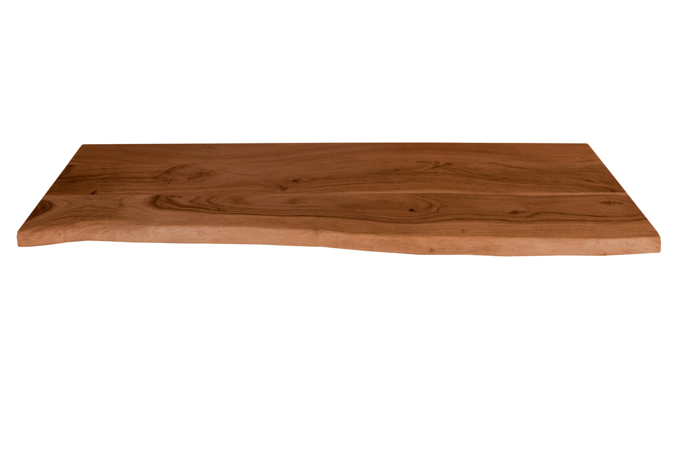 Holzplatte Akazienholz nussbaum massiv 100x30 cm Holzbrett einseitige Baumkante ARYA – Bild 5
