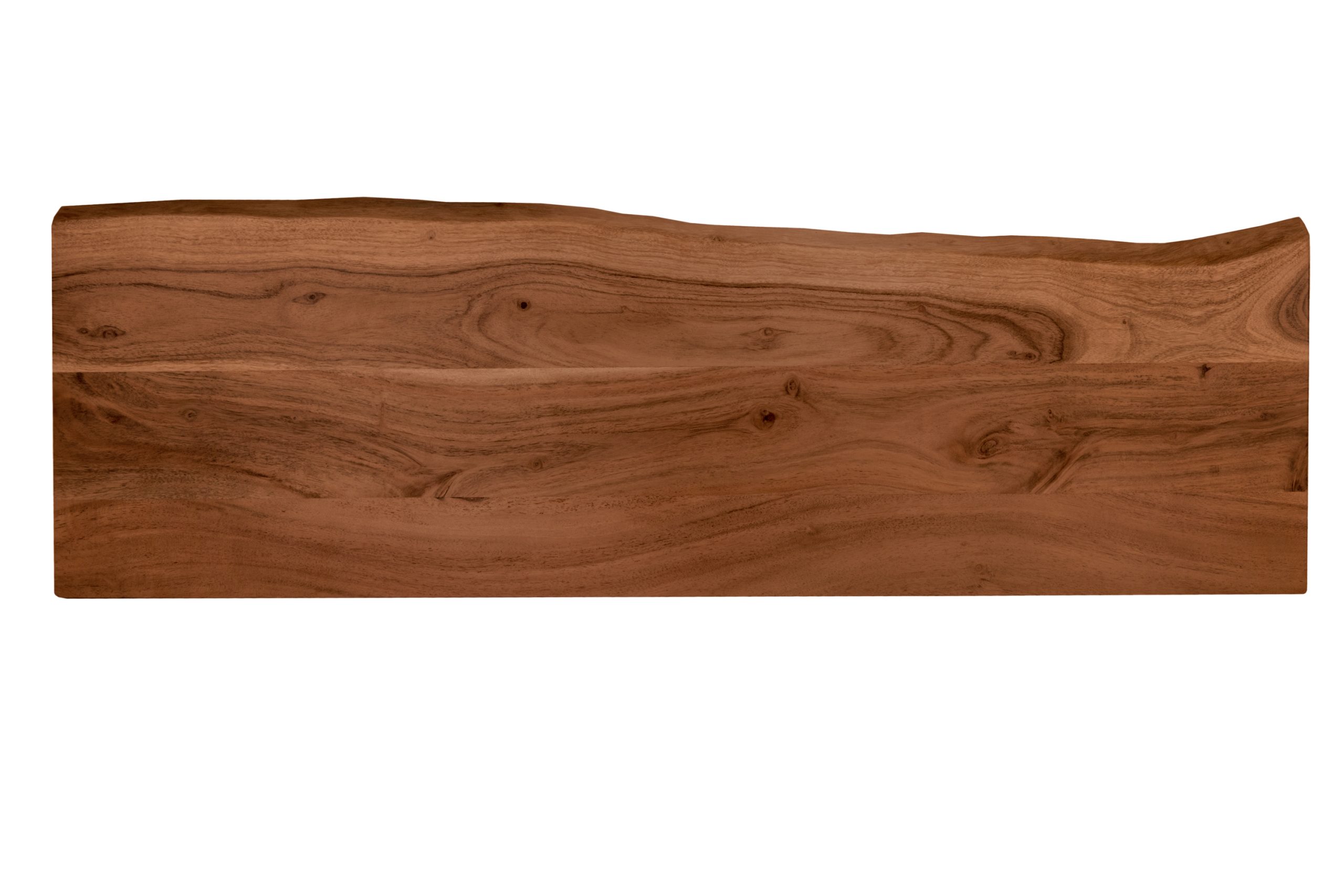 Holzplatte Akazienholz nussbaum massiv 100x30 cm Holzbrett einseitige Baumkante ARYA – Bild 6