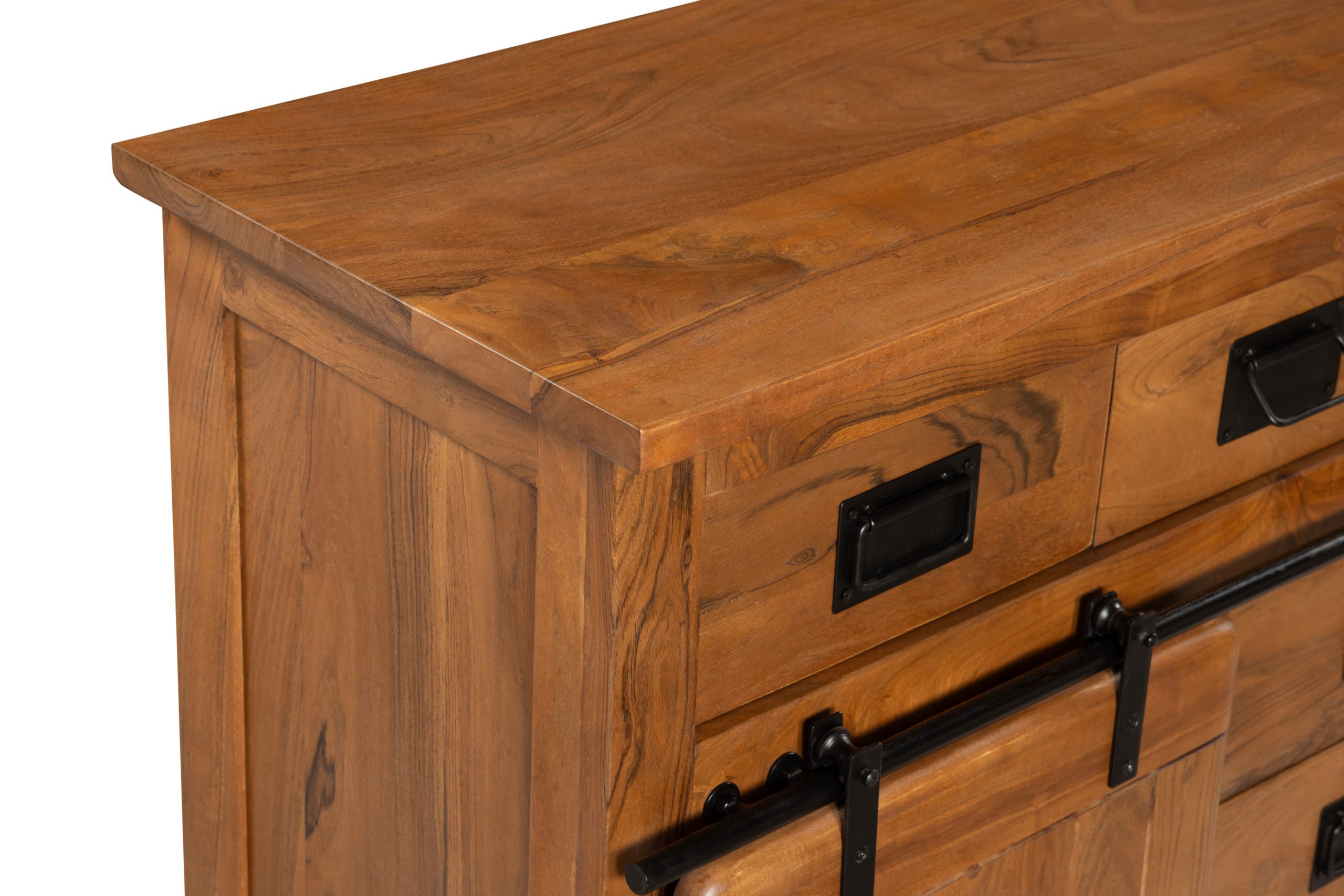 Sideboard Akazienholz massiv nussbaum Kommode 150 x 90 x 45 cm LIBRO – Bild 6