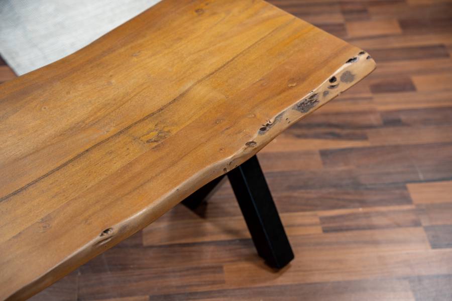 SAM_NEU-Esszimmer-Baumkante-Baenke-Quintus-nuss-X_FC3BCC39Fe-140-Quintus_nuss_X_Gestell_140_07