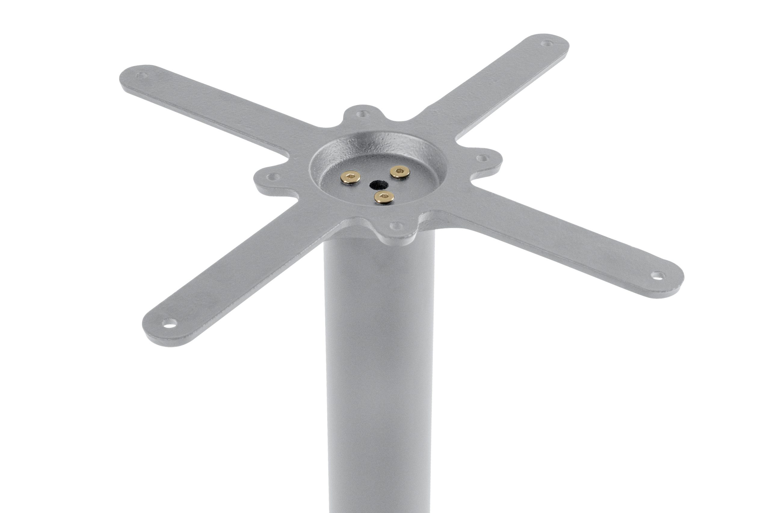 Tischgestell für Bistrotische & Esstische Standfuß Rund Ø 60 cm Säulenfuß aus Metall silber – Bild 4