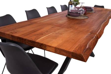 SAM_NEU-Esszimmer-Baumkante-Tische-Cali-Ansteckplatte-Spider-Gestell-nuss-schwarz-220-BKT_Cali_nussbaum_05-5