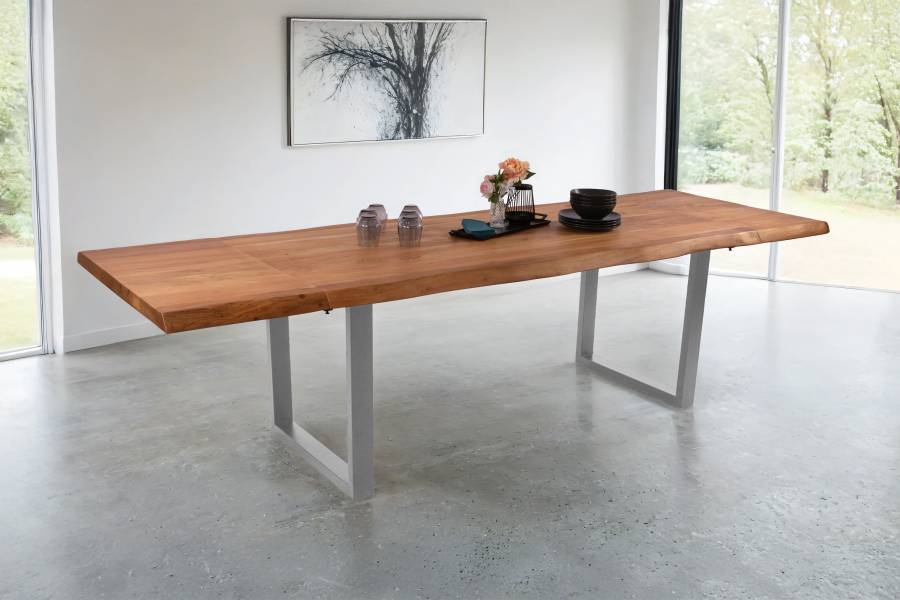 SAM_NEU-Esszimmer-Baumkante-Tische-Cali-Ansteckplatte-U-Gestell-Natur-silber-140-BKT_Cali_natur_01-3