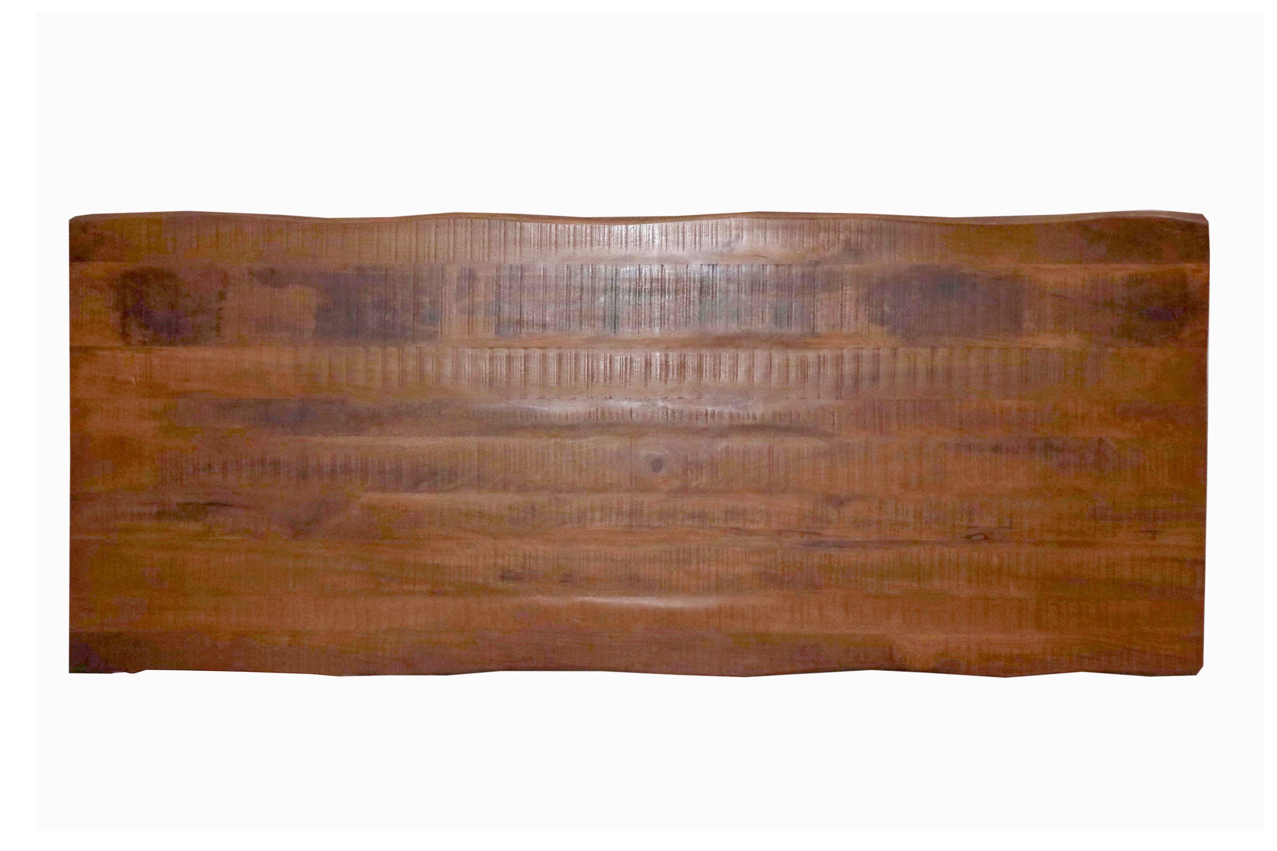 Esstisch Baumkante 240 x 100 cm Mangoholz Honig U-Gestell schwarz CALI – Bild 6