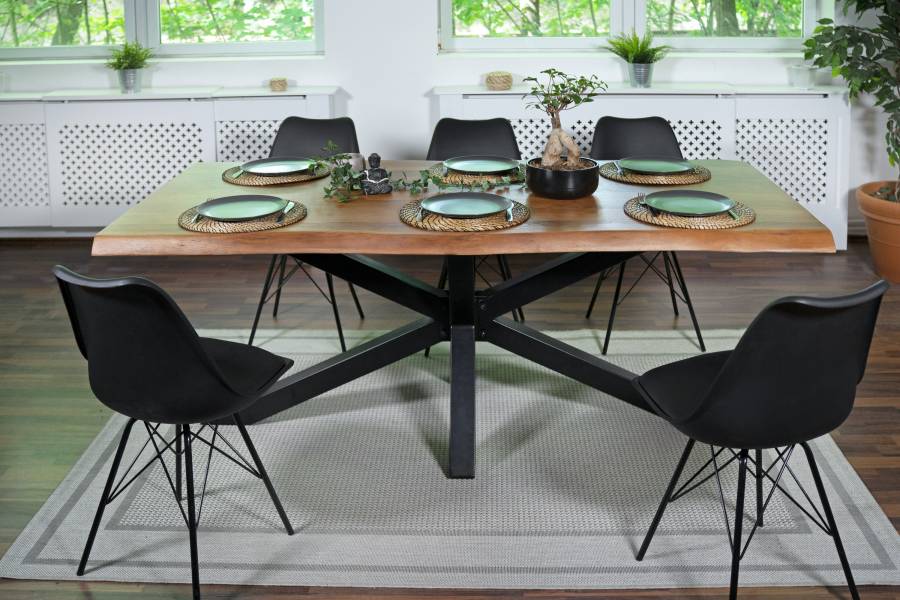 SAM_NEU-Esszimmer-Baumkante-Tische-Cali_aufgedoppelt-Spider_Gestell-nuss-schwarz-200-Cali_nussbaum_200_07-1